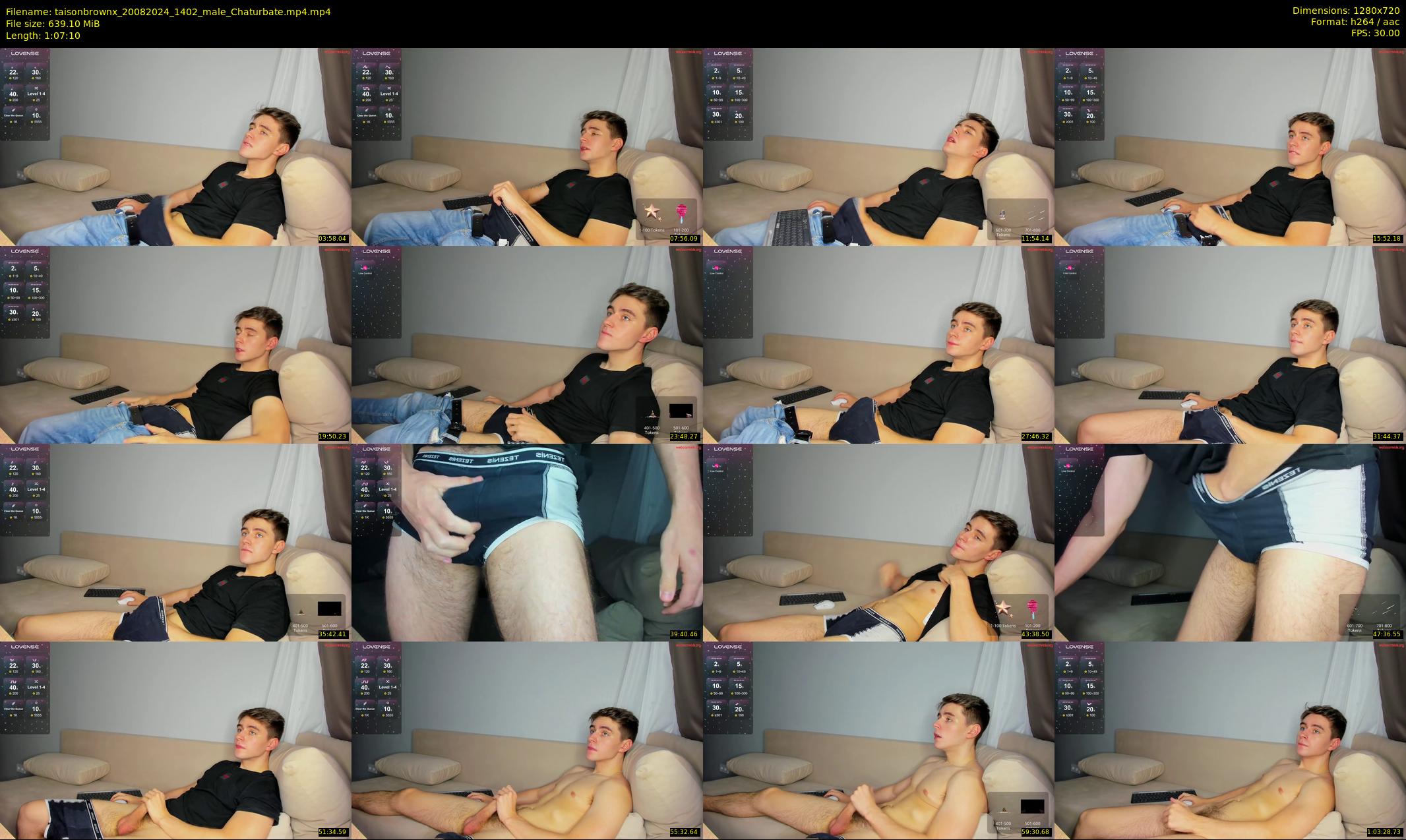 taisonbrownx — 68 minute Chaturbate male cam show recording, 720p, Aug 20, 2024