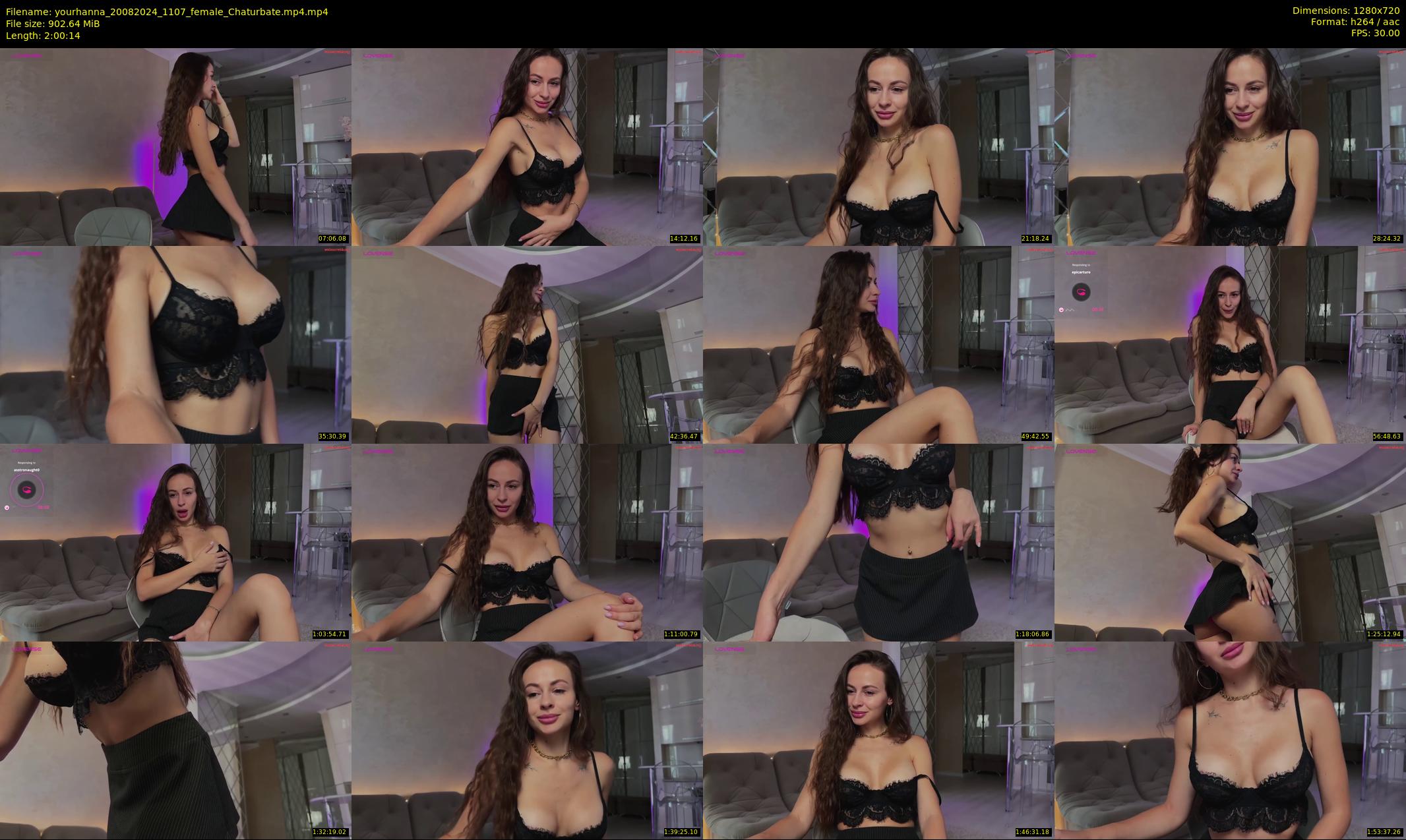 yourhanna — 121 minute Chaturbate female cam show recording, 720p, Aug 20, 2024