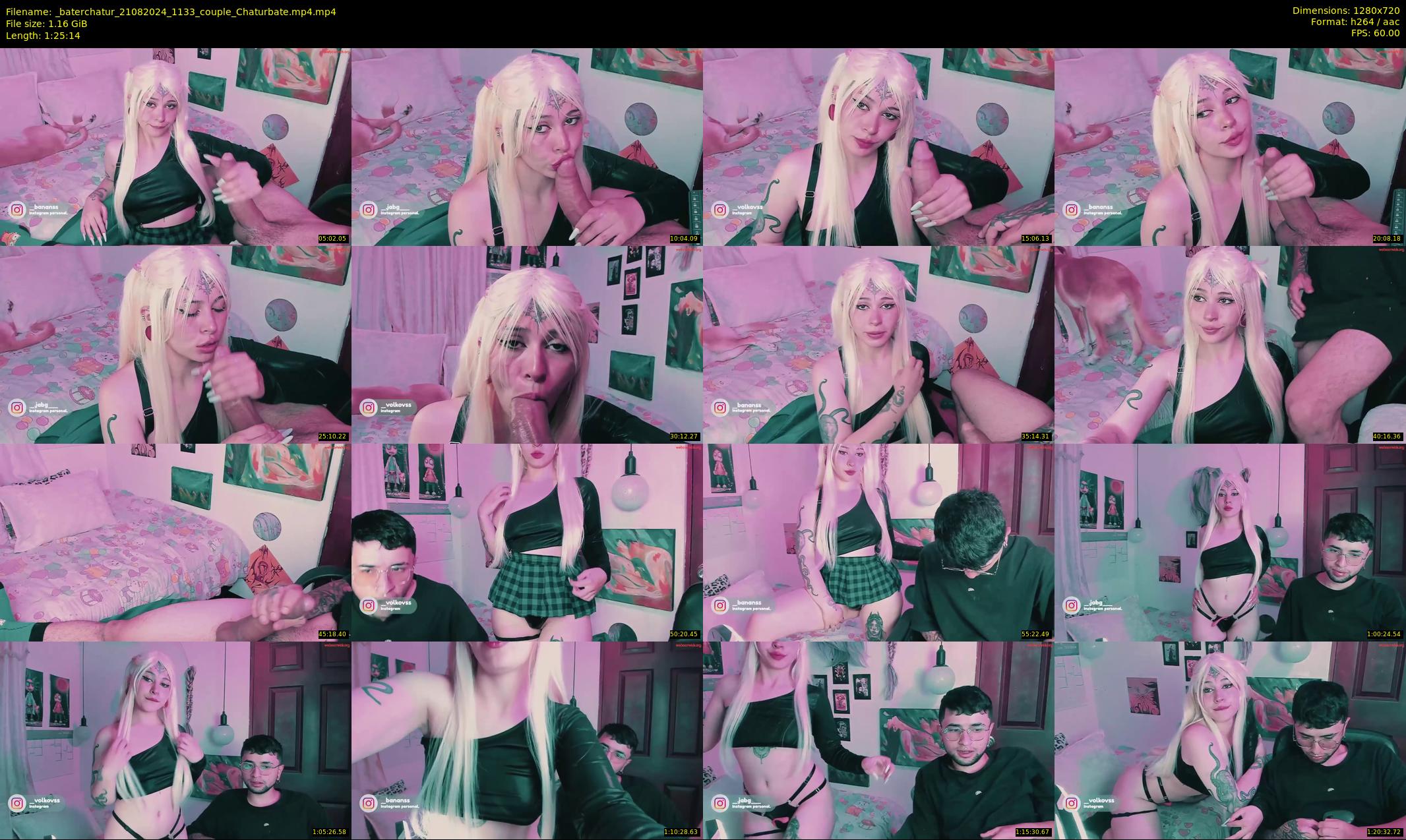 _baterchatur — 86 minute Chaturbate couple cam show recording, 720p, Aug 21, 2024