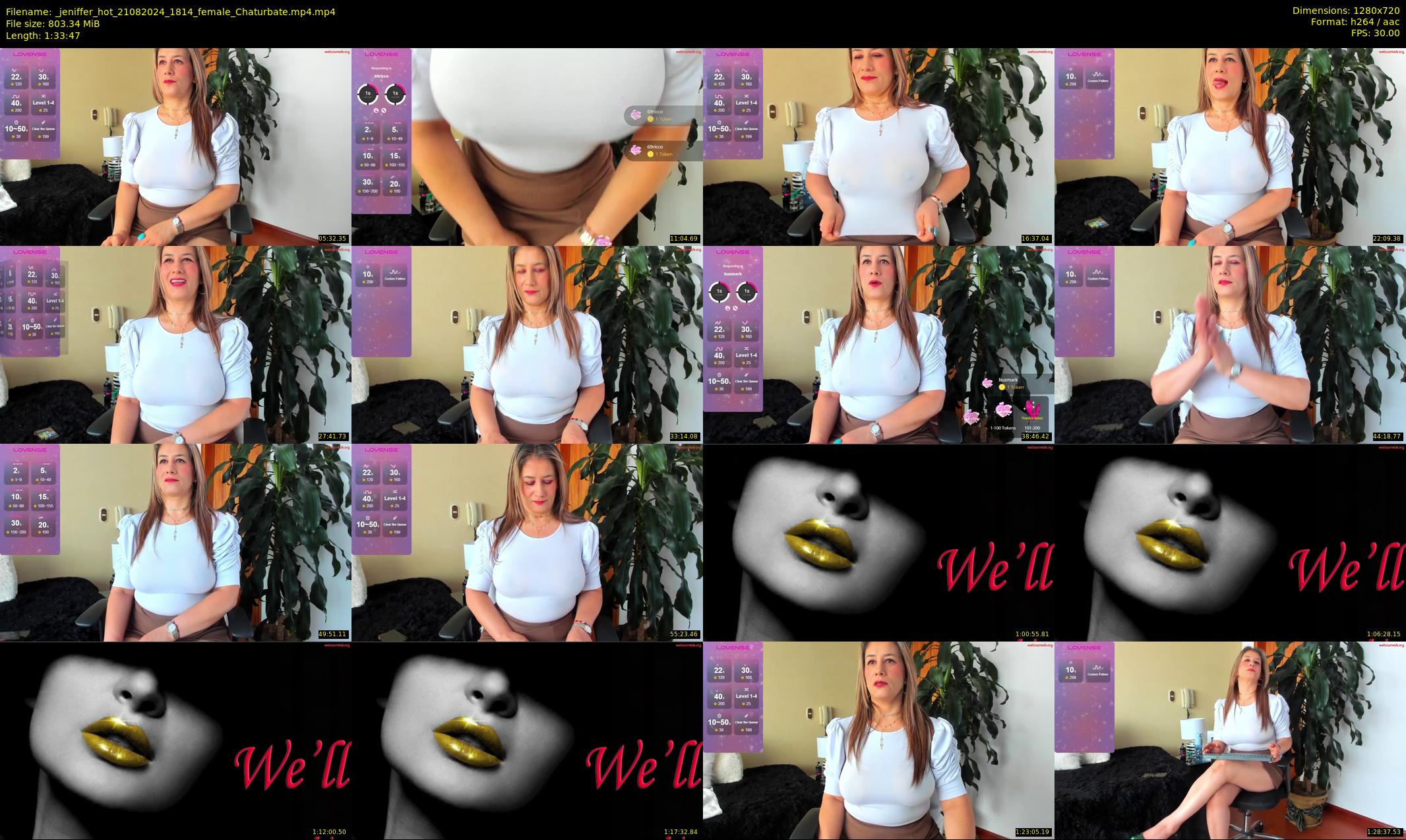 _jeniffer_hot — 94 minute Chaturbate female cam show recording, 720p, Aug 21, 2024