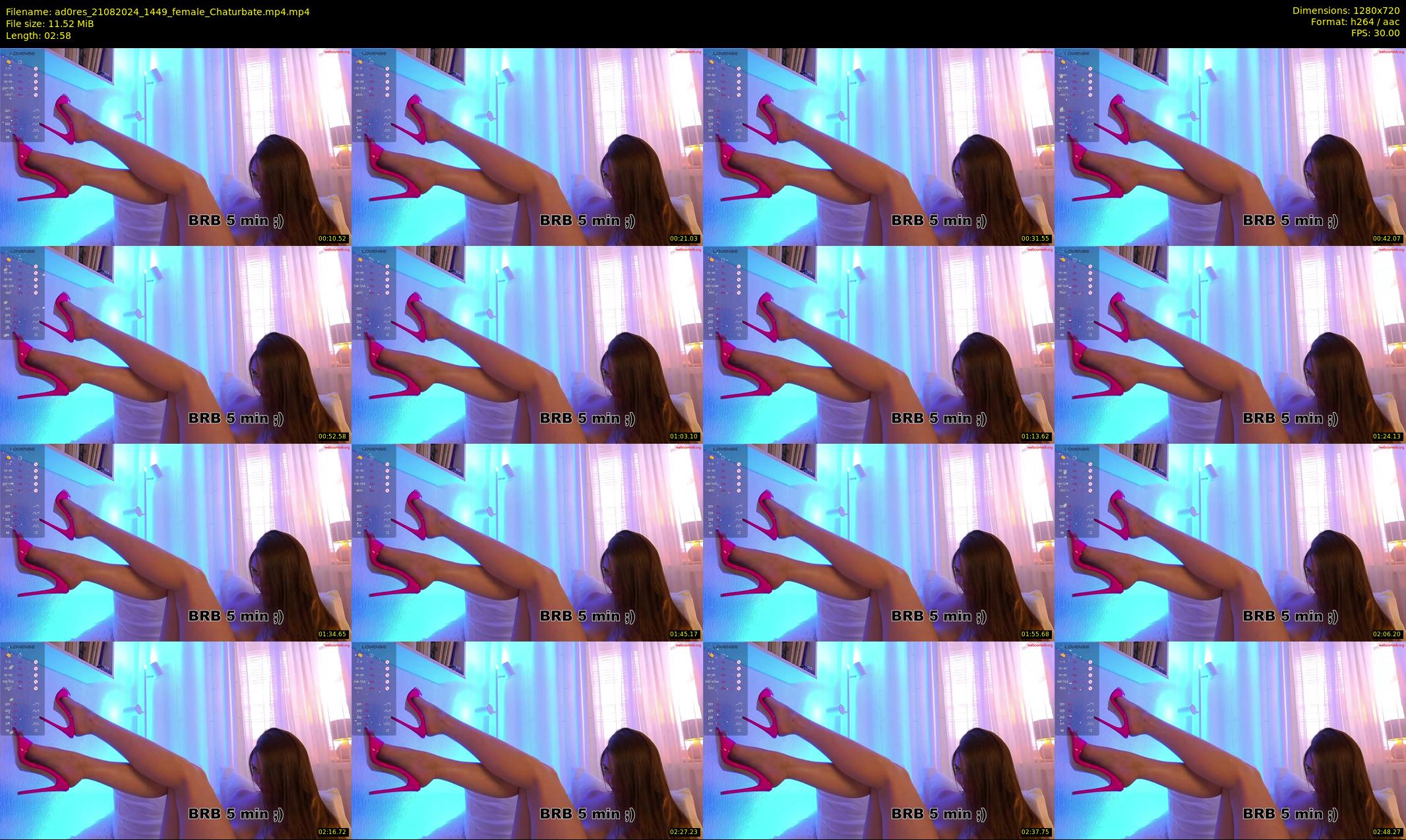 ad0res — 3 minute Chaturbate female cam show recording, 720p, Aug 21, 2024