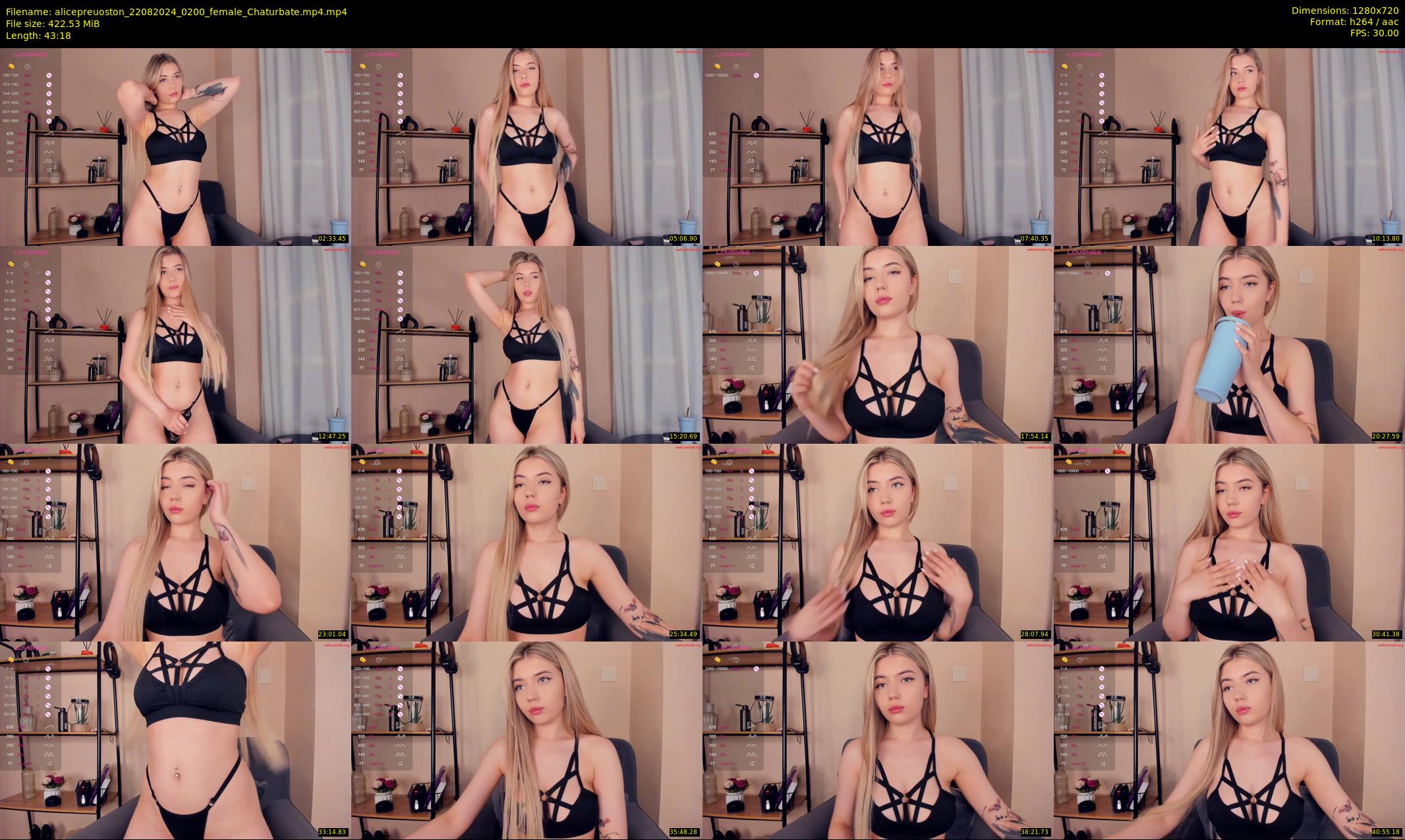 alicepreuoston — 44 minute Chaturbate female cam show recording, 720p, Aug 22, 2024
