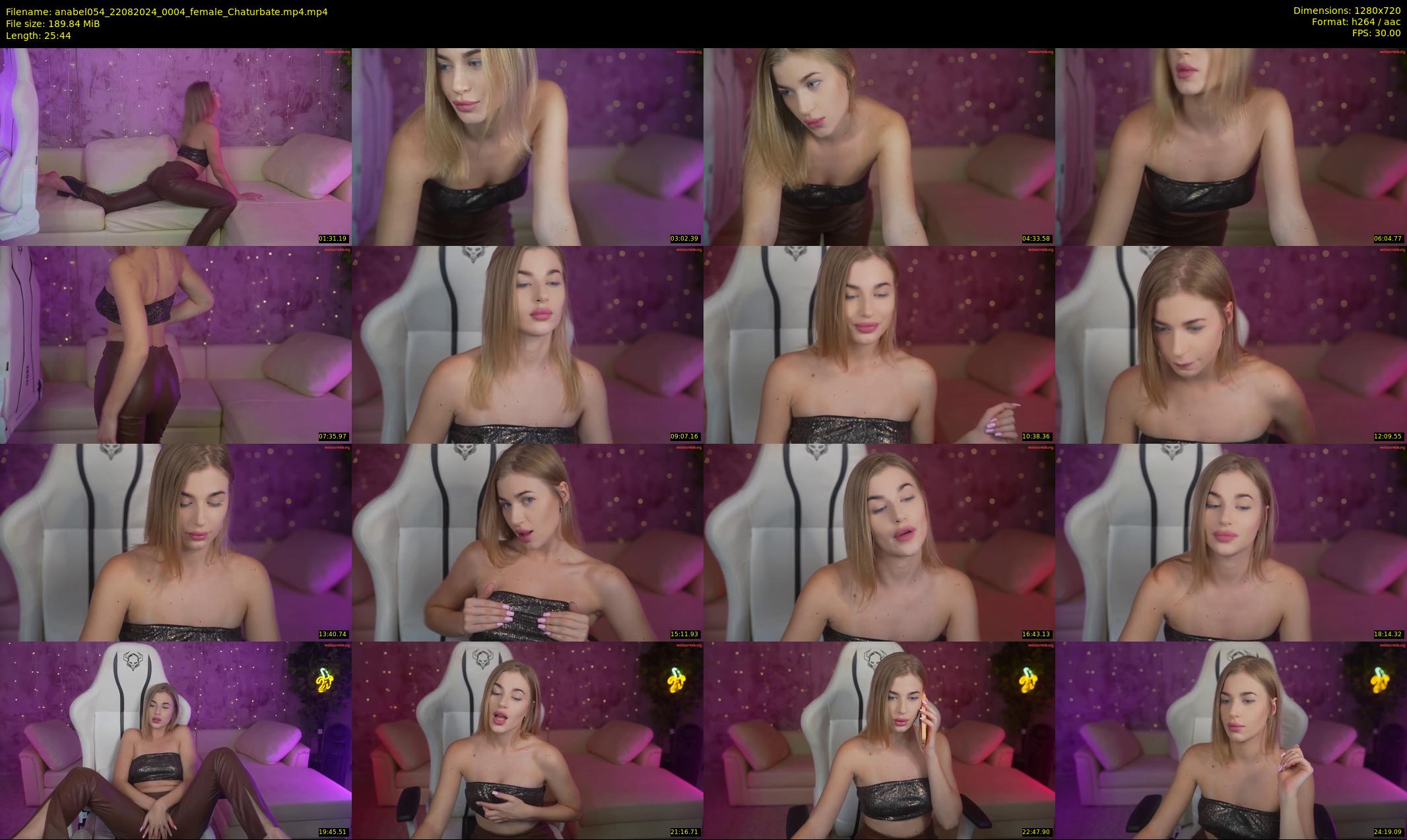 anabel054 — 26 minute Chaturbate female cam show recording, 720p, Aug 22, 2024
