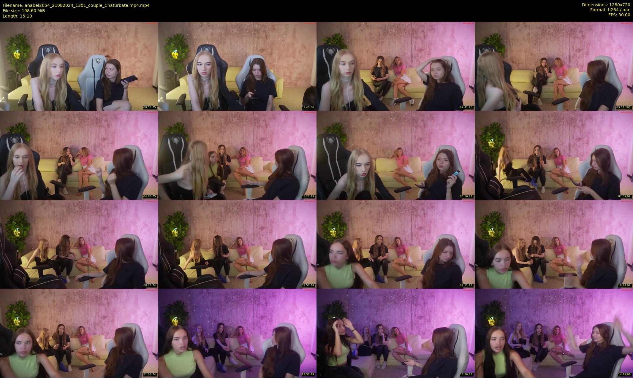 anabel2054 — 16 minute Chaturbate female cam show recording, 720p, Aug 21, 2024