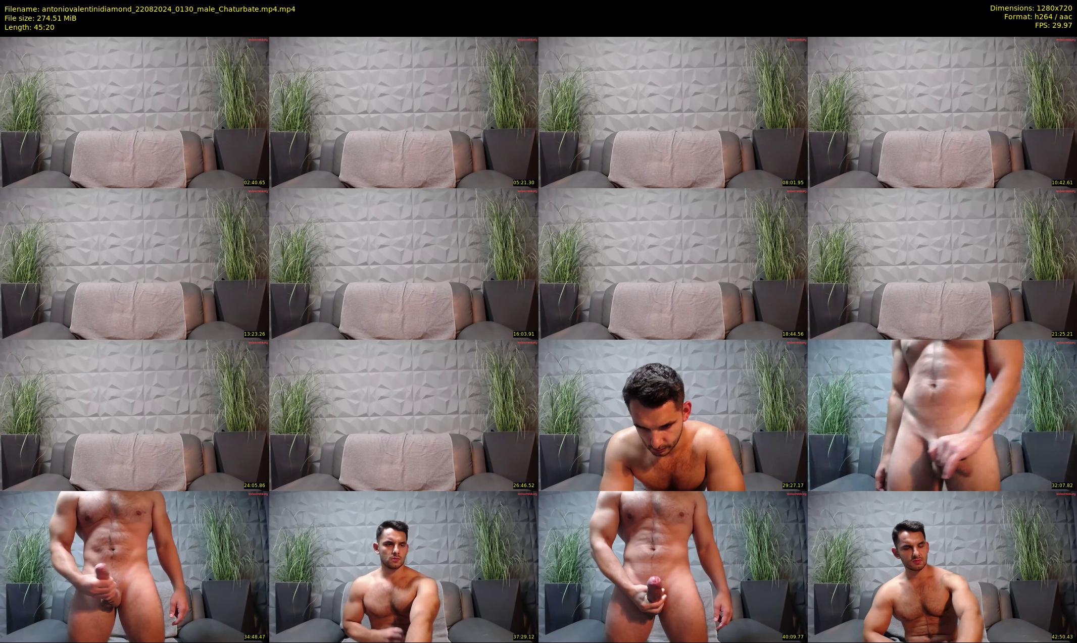antoniovalentinidiamond — 46 minute Chaturbate male cam show recording, 720p, Aug 22, 2024