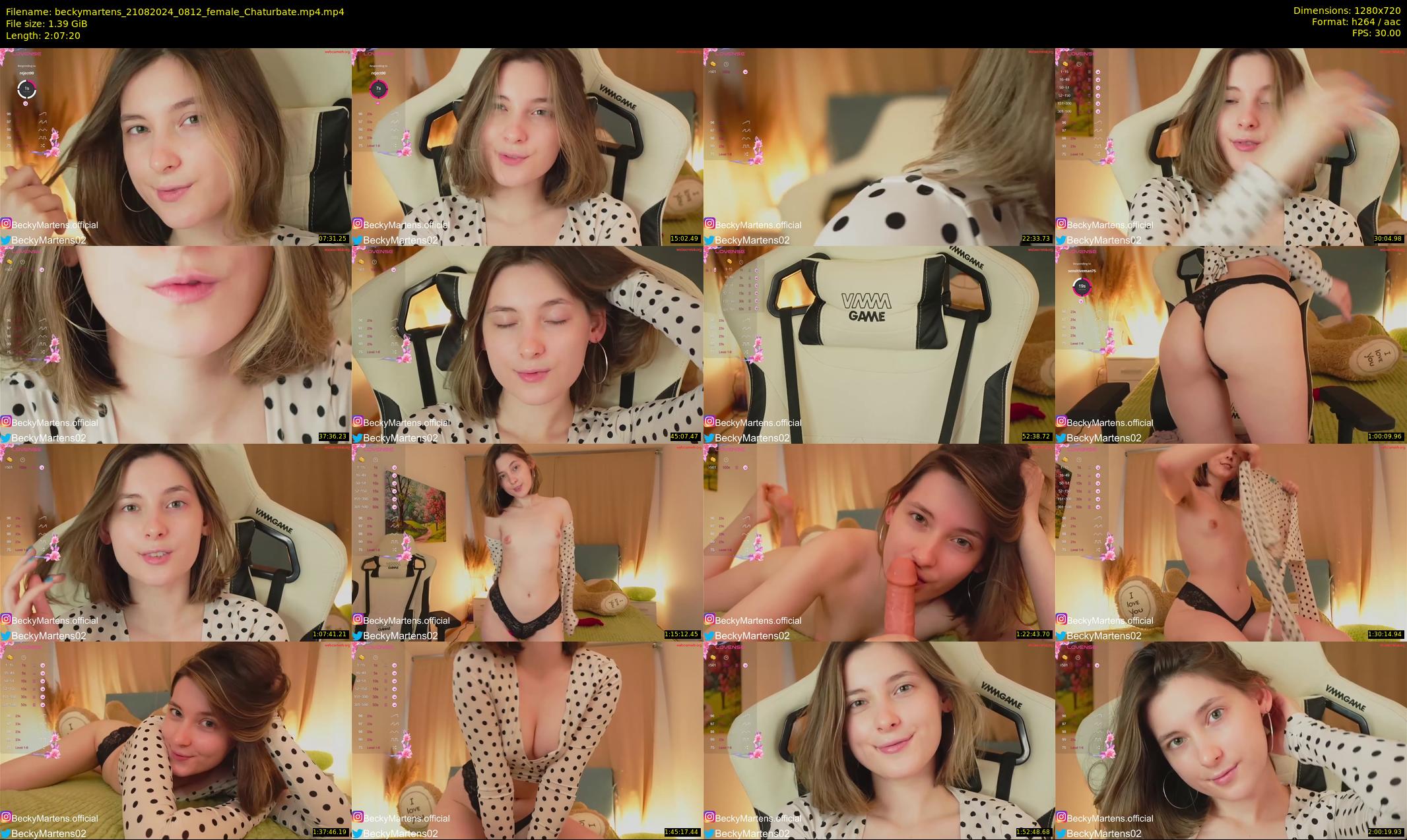 beckymartens — 128 minute Chaturbate female cam show recording, 720p, Aug 21, 2024