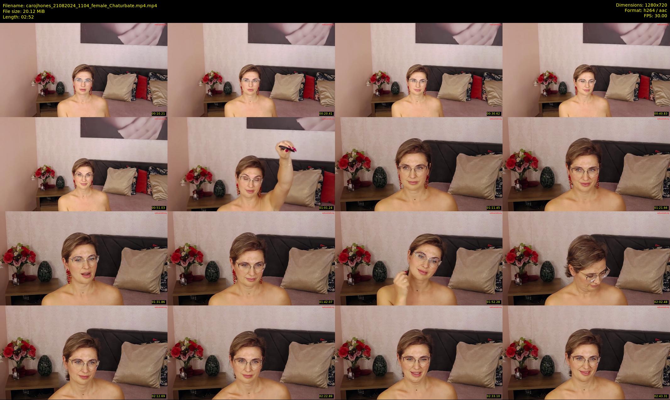 carojhones — 3 minute Chaturbate female cam show recording, 720p, Aug 21, 2024