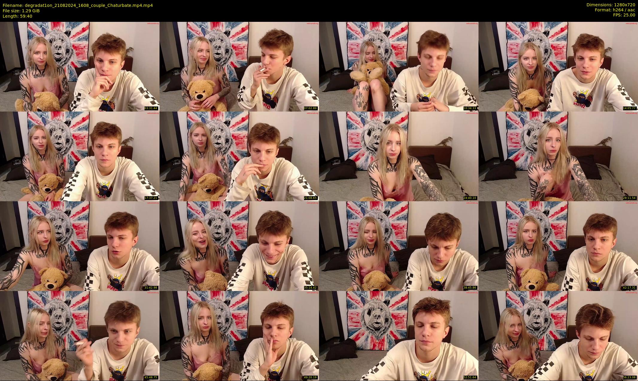 degradat1on — 60 minute Chaturbate couple cam show recording, 720p, Aug 21, 2024
