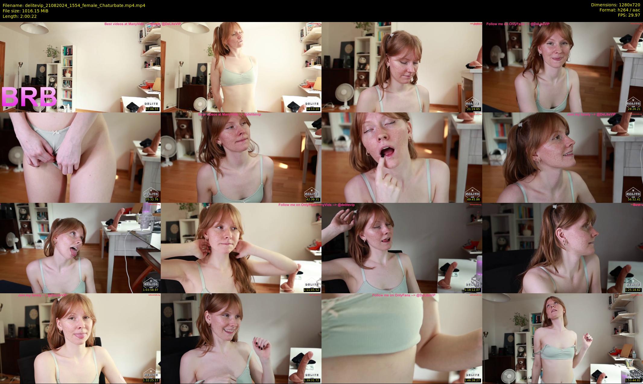 delitevip — 121 minute Chaturbate female cam show recording, 720p, Aug 21, 2024