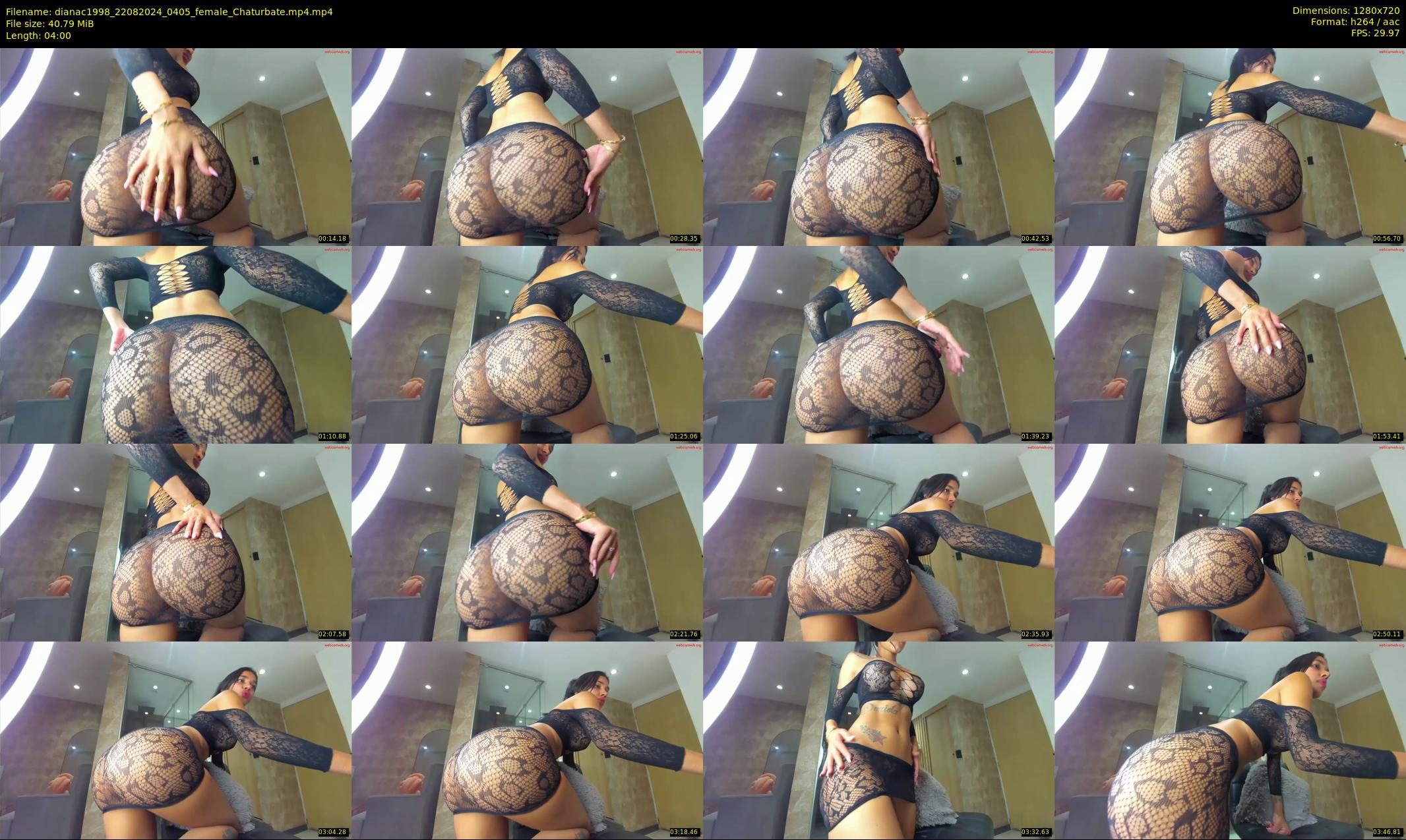 dianac1998 — 4 minute Chaturbate female cam show recording, 720p, Aug 22, 2024