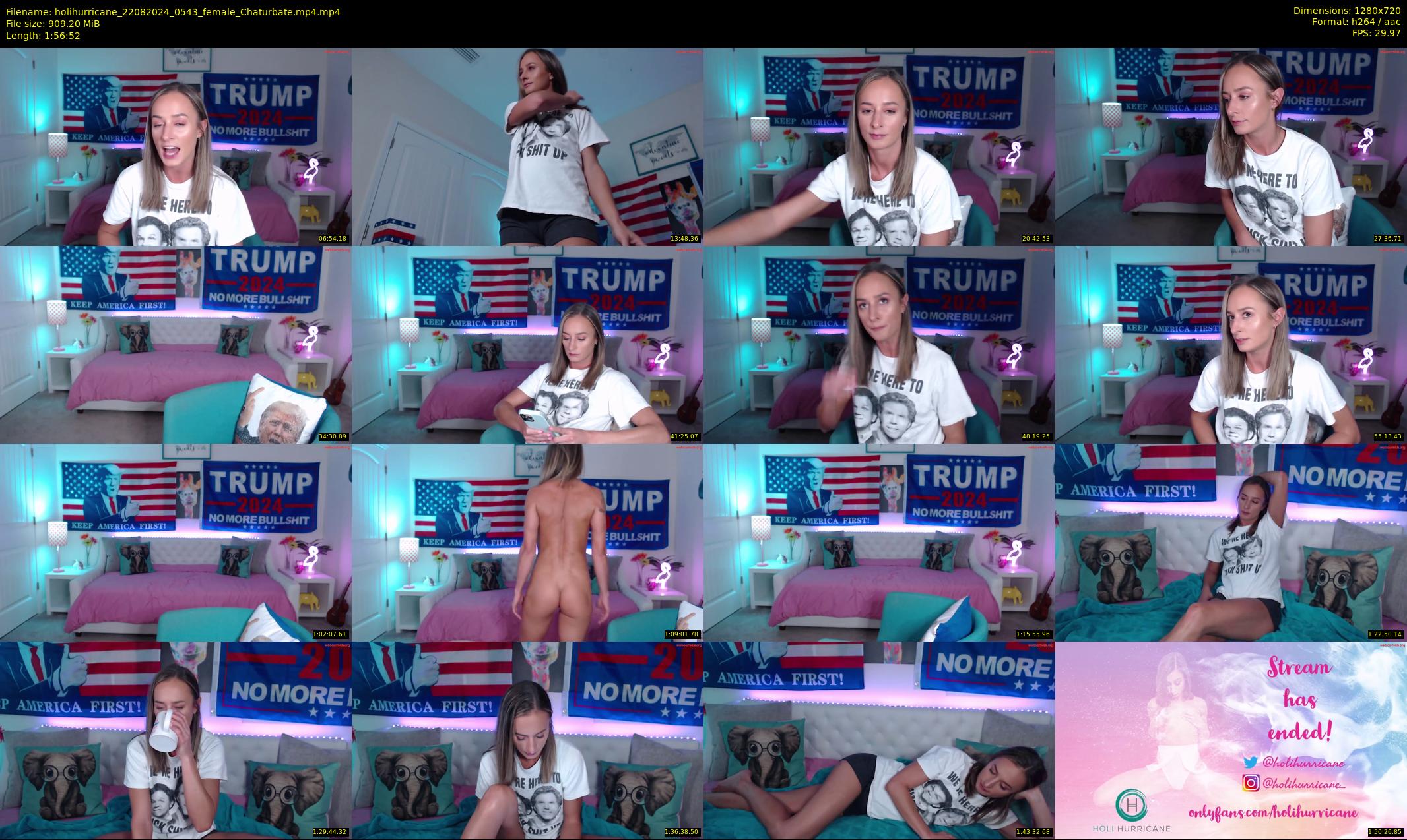 holihurricane — 117 minute Chaturbate female cam show recording, 720p, Aug 22, 2024
