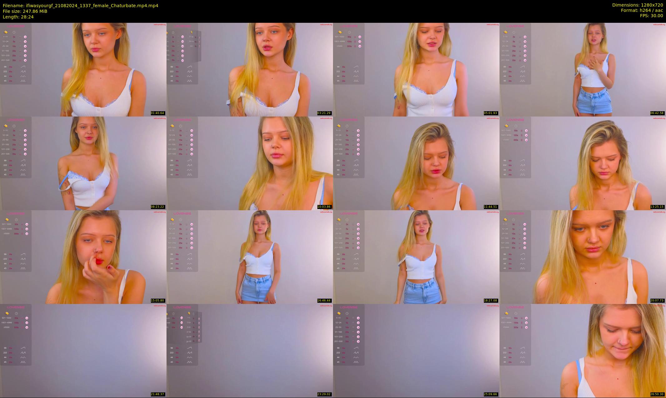 ifiwasyourgf — 29 minute Chaturbate female cam show recording, 720p, Aug 21, 2024