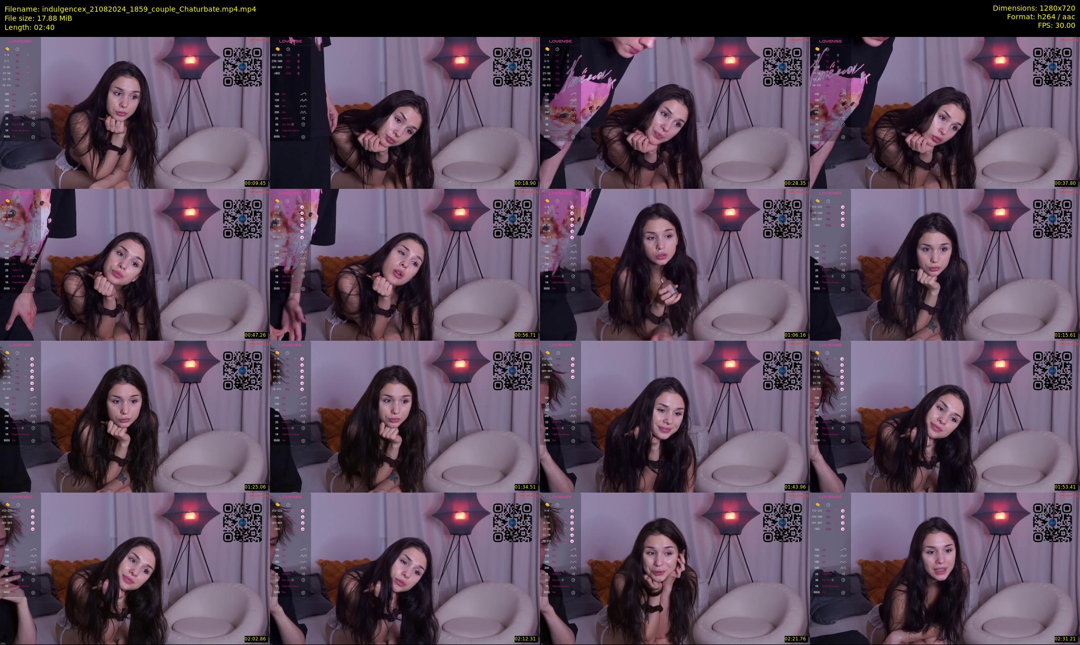 indulgencex — 3 minute Chaturbate couple cam show recording, 720p, Aug 21, 2024