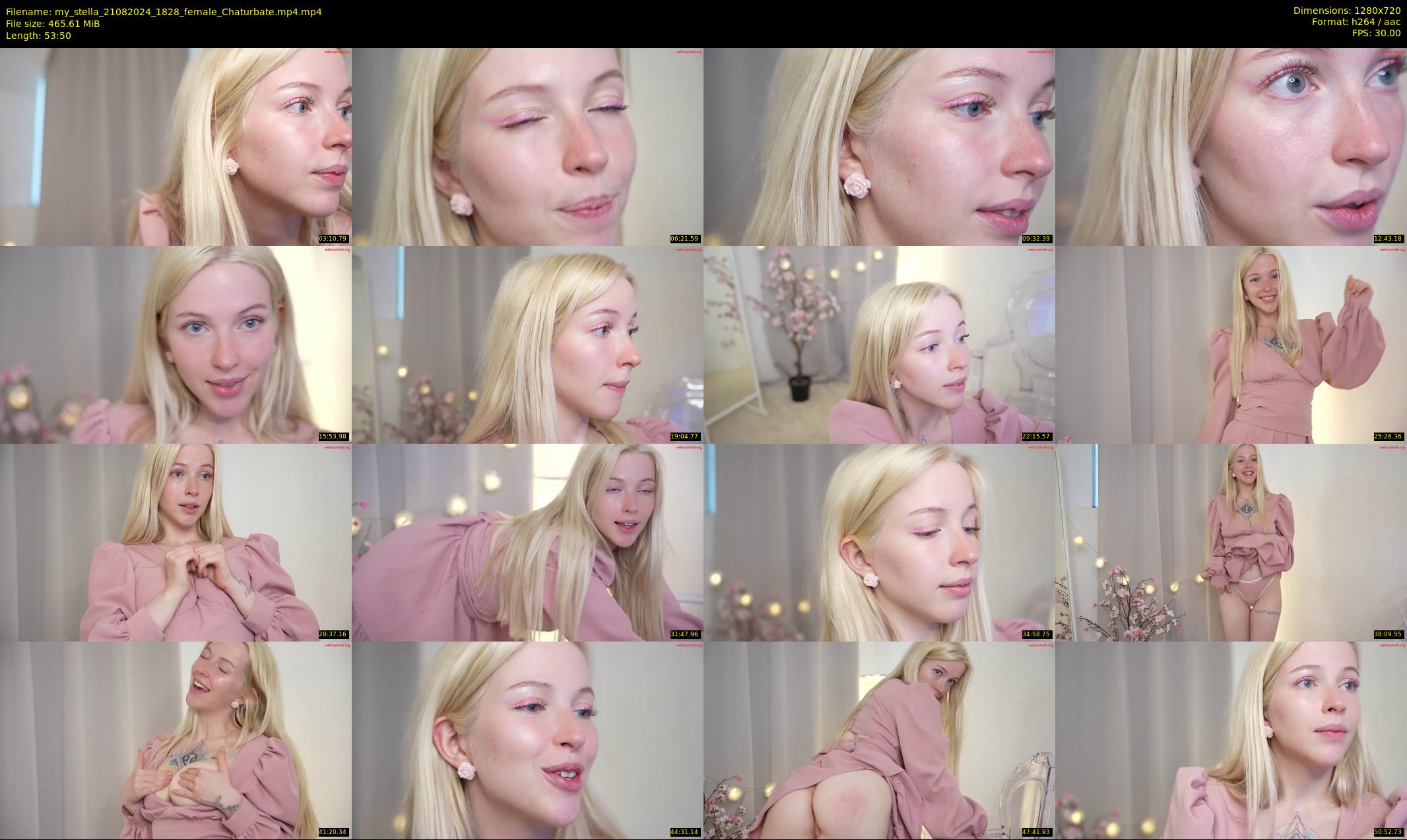 my_stella — 54 minute Chaturbate female cam show recording, 720p, Aug 21, 2024