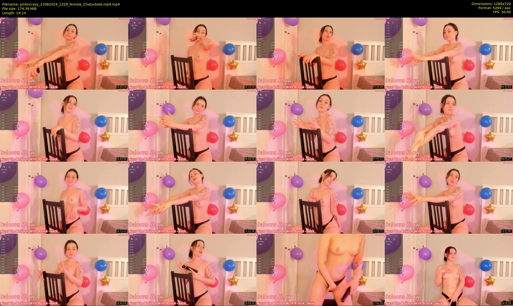 pinkncrazy — 20 minute Chaturbate female cam show recording, 720p, Aug 21, 2024
