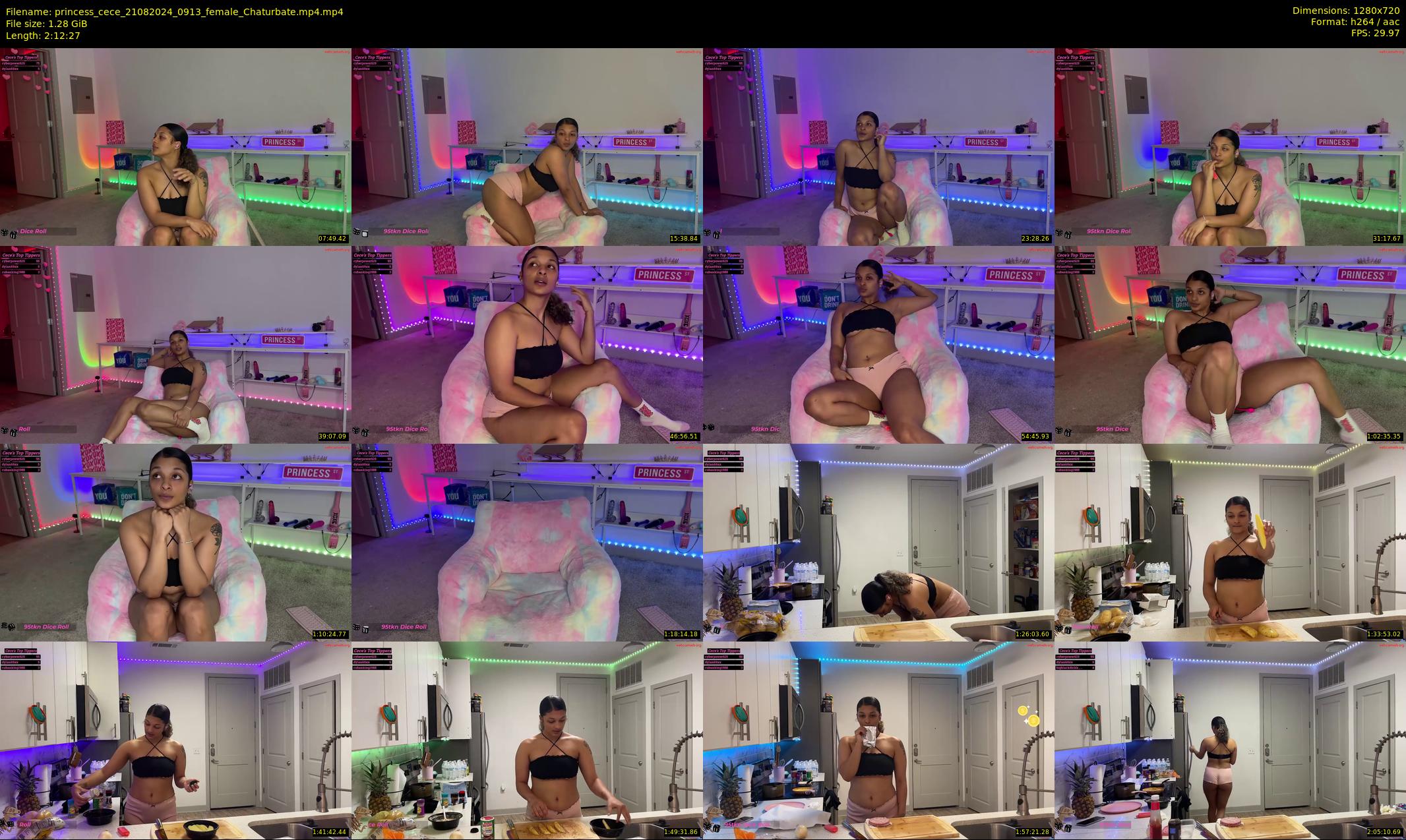 princess_cece — 133 minute Chaturbate female cam show recording, 720p, Aug 21, 2024