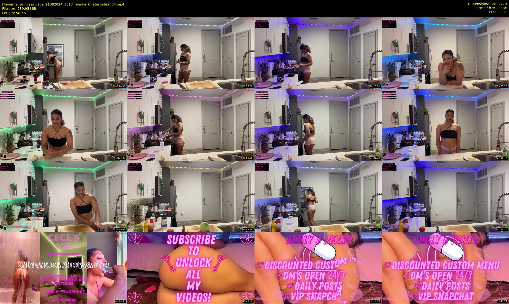 princess_cece — 59 minute Chaturbate female cam show recording, 720p, Aug 21, 2024