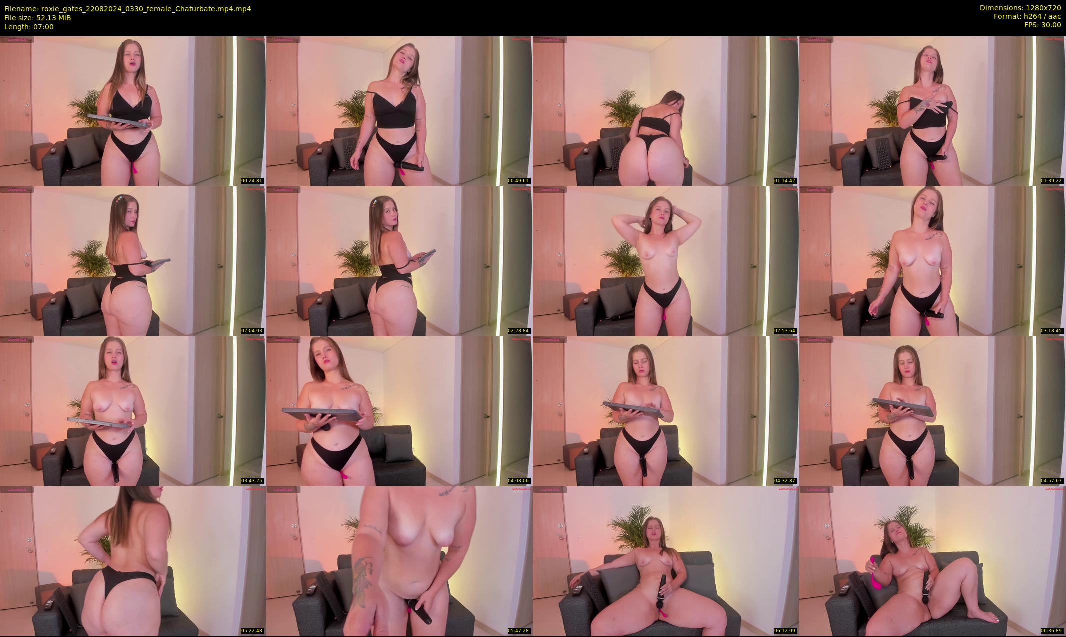 roxie_gates — 7 minute Chaturbate female cam show recording, 720p, Aug 22, 2024