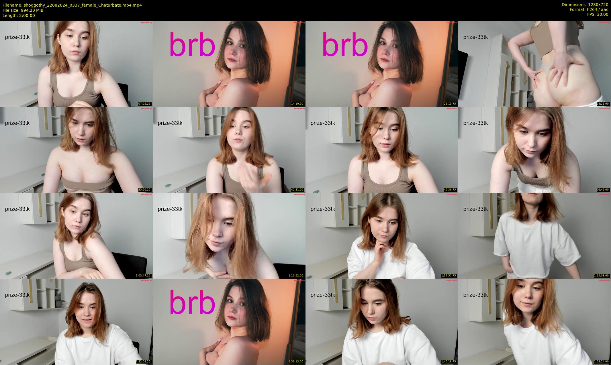 shoggothy — 120 minute Chaturbate female cam show recording, 720p, Aug 22, 2024
