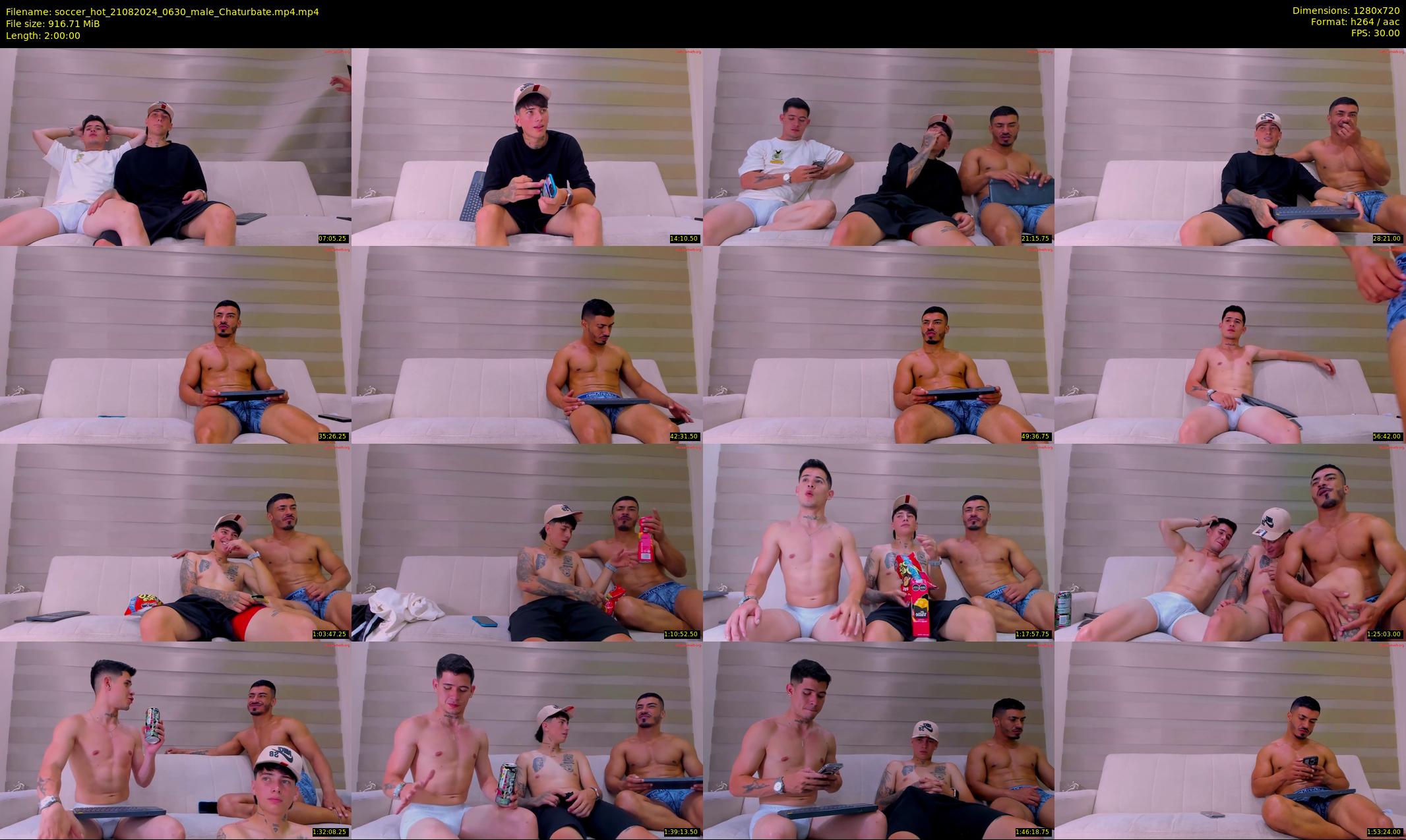soccer_hot — 120 minute Chaturbate male cam show recording, 720p, Aug 21, 2024