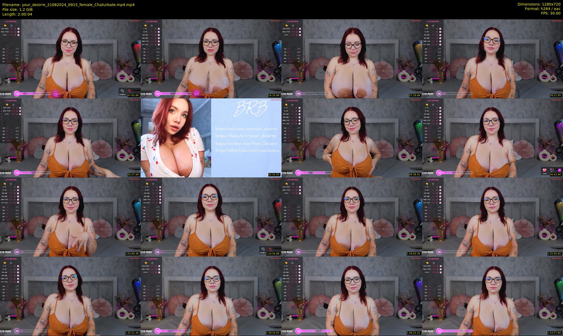 your_desirre — 121 minute Chaturbate female cam show recording, 720p, Aug 21, 2024