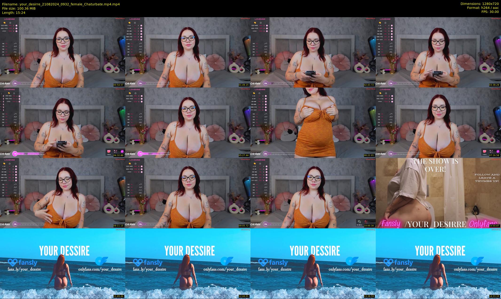 your_desirre — 16 minute Chaturbate female cam show recording, 720p, Aug 21, 2024