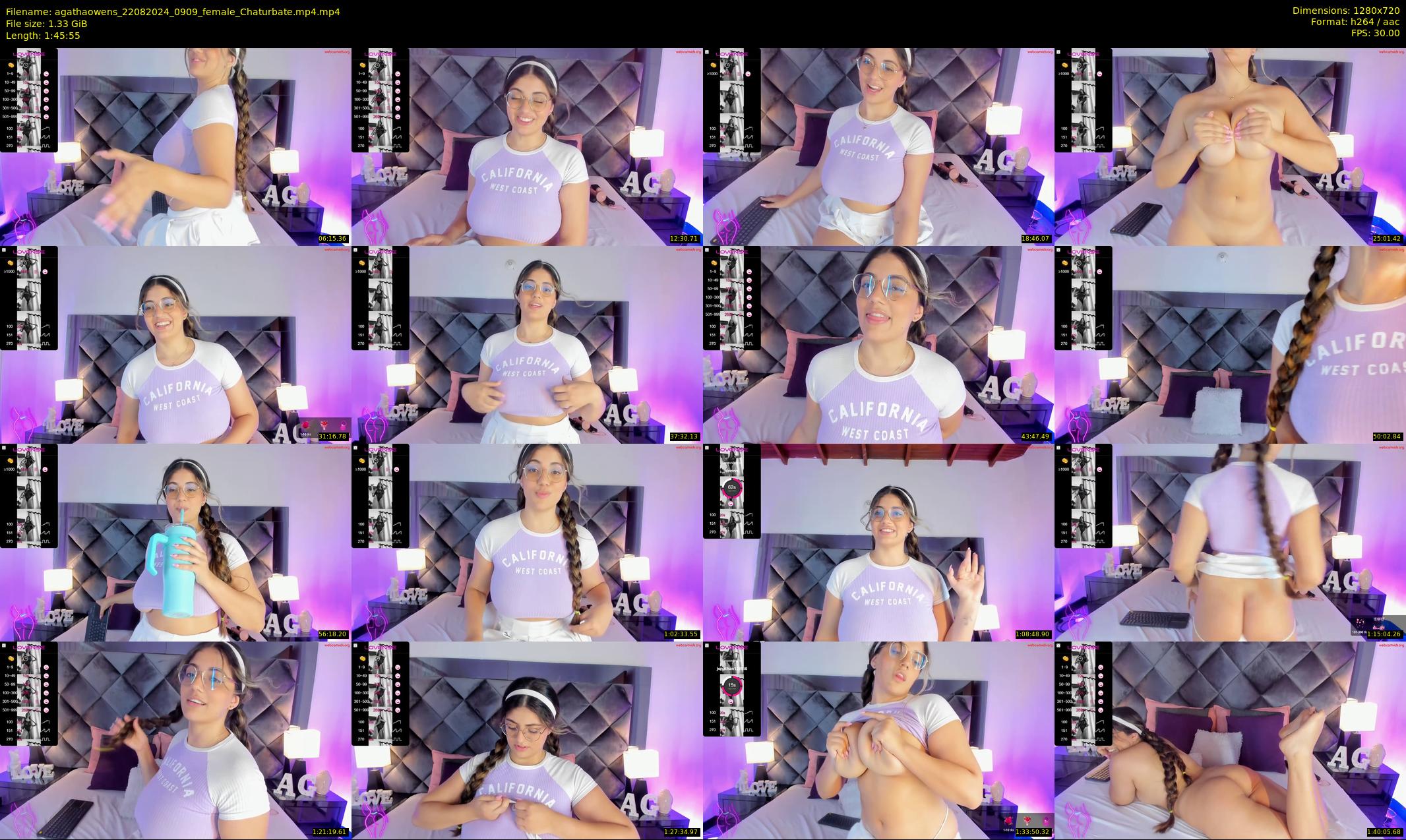 agathaowens — 106 minute Chaturbate female cam show recording, 720p, Aug 22, 2024