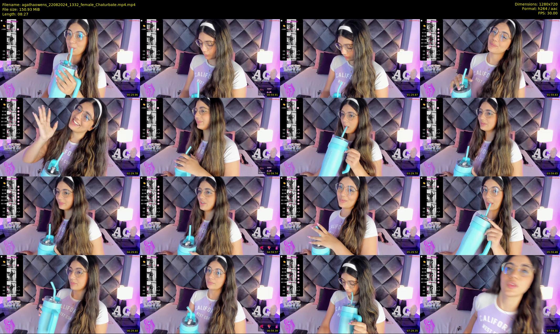 agathaowens — 9 minute Chaturbate female cam show recording, 720p, Aug 22, 2024