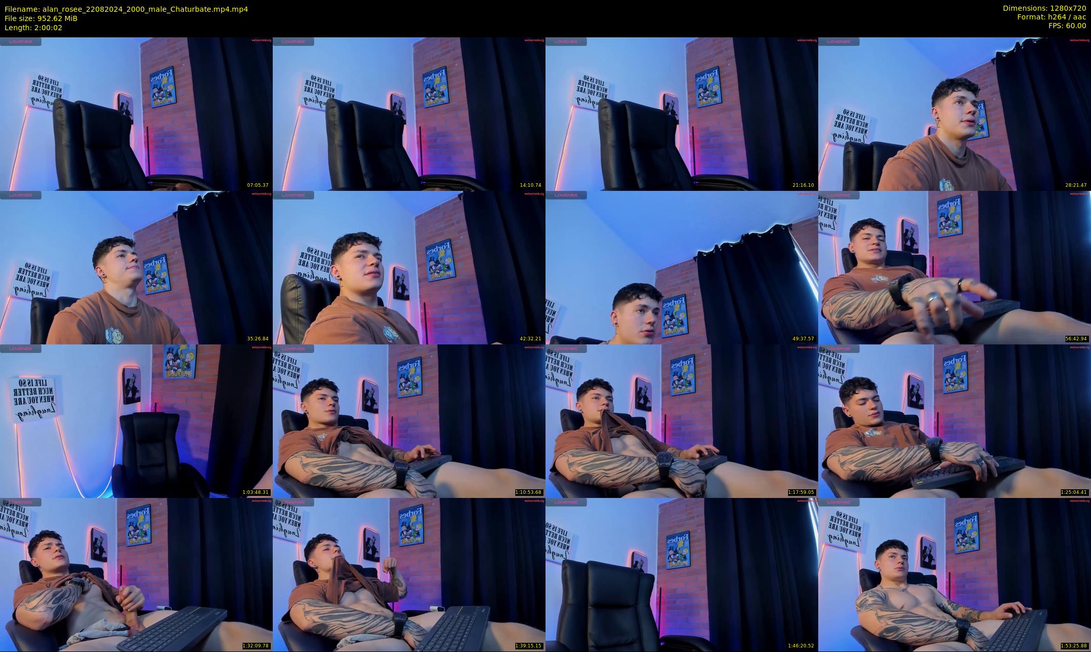 alan_rosee — 121 minute Chaturbate male cam show recording, 720p, Aug 22, 2024