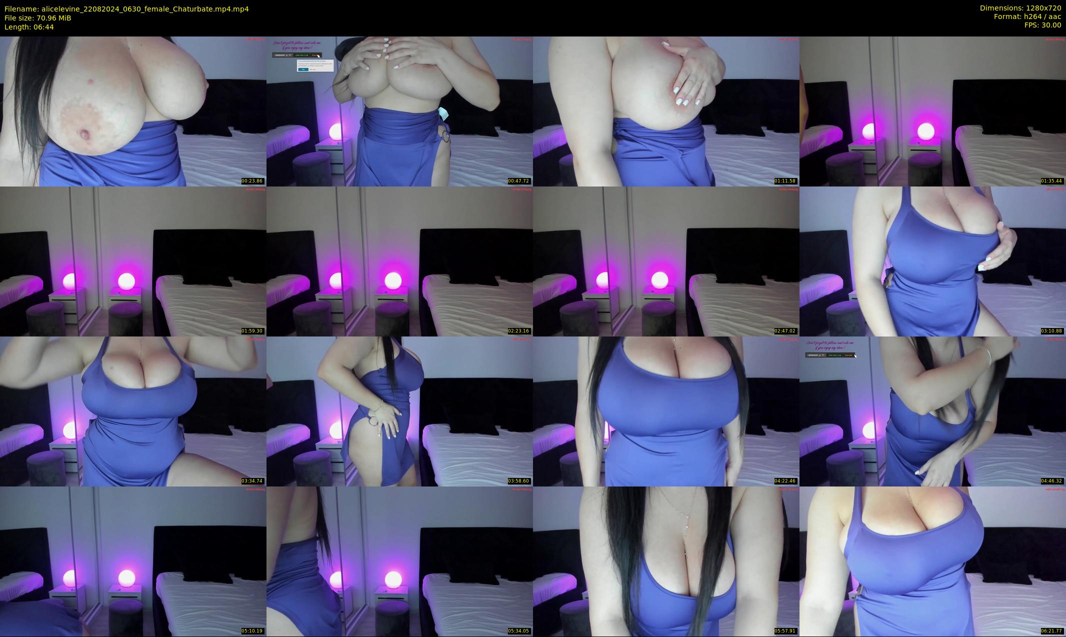 alicelevine — 7 minute Chaturbate female cam show recording, 720p, Aug 22, 2024