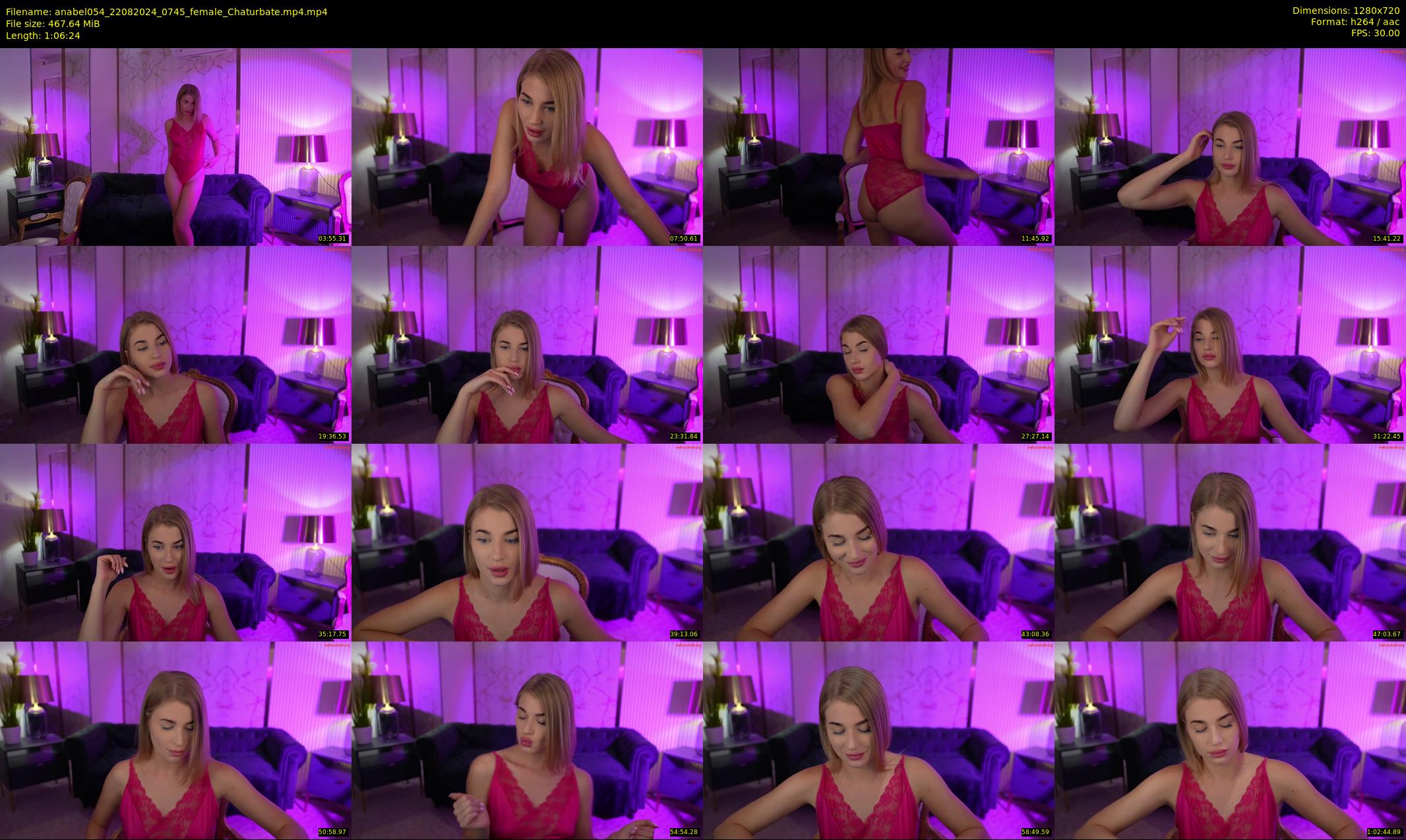 anabel054 — 67 minute Chaturbate female cam show recording, 720p, Aug 22, 2024