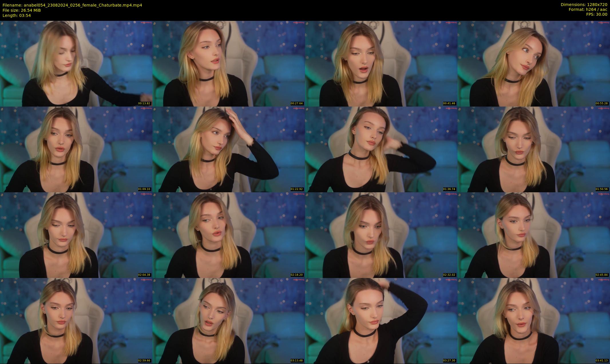 anabel054 — 4 minute Chaturbate female cam show recording, 720p, Aug 23, 2024