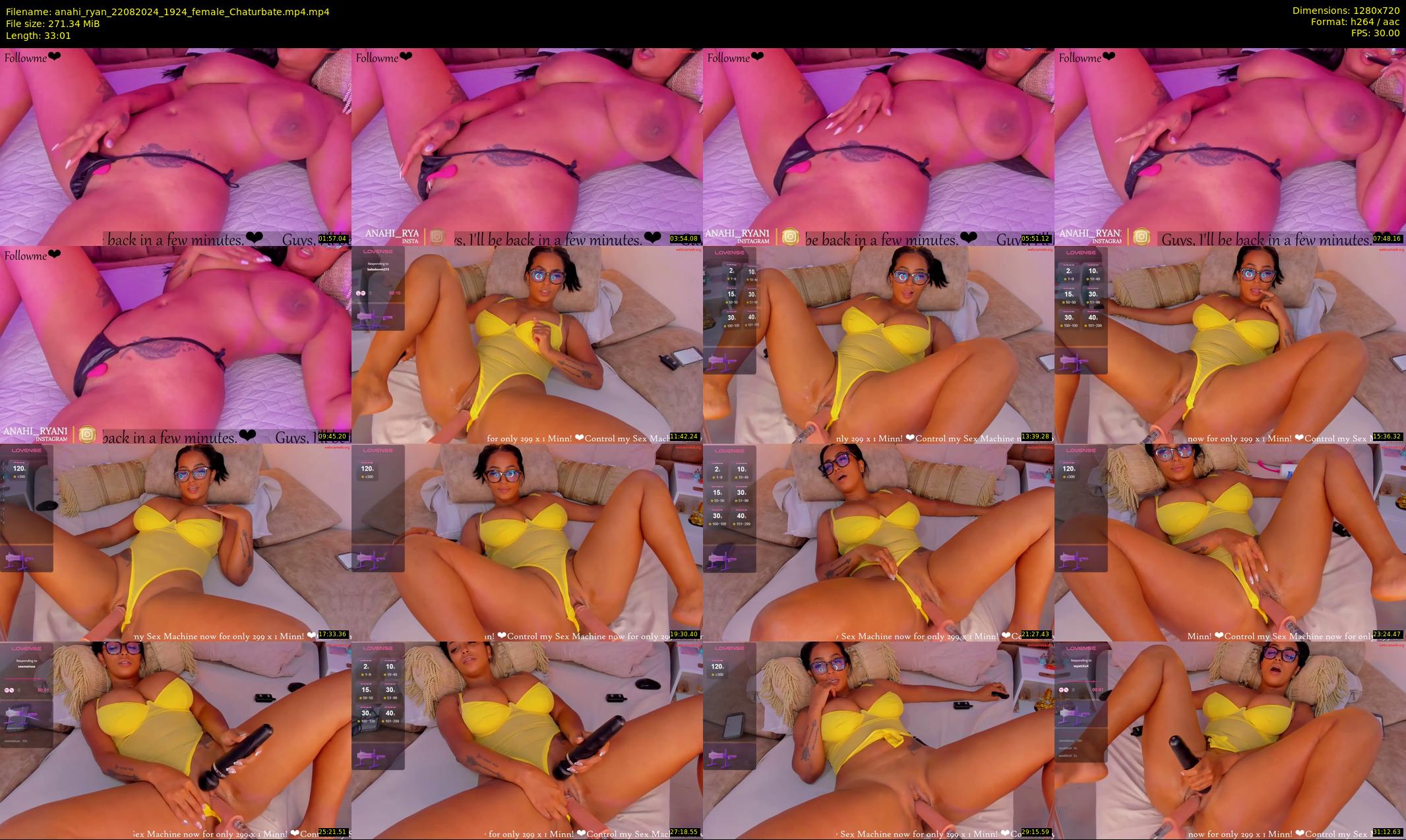 anahi_ryan — 34 minute Chaturbate female cam show recording, 720p, Aug 22, 2024