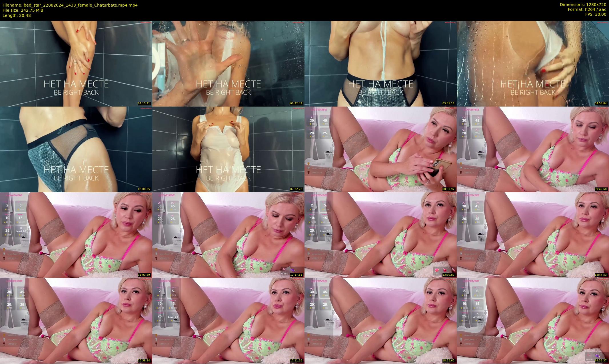 bed_star — 21 minute Chaturbate female cam show recording, 720p, Aug 22, 2024