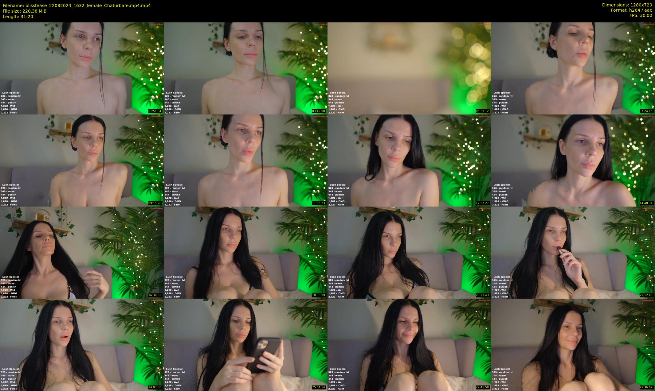 blisstease — 32 minute Chaturbate female cam show recording, 720p, Aug 22, 2024