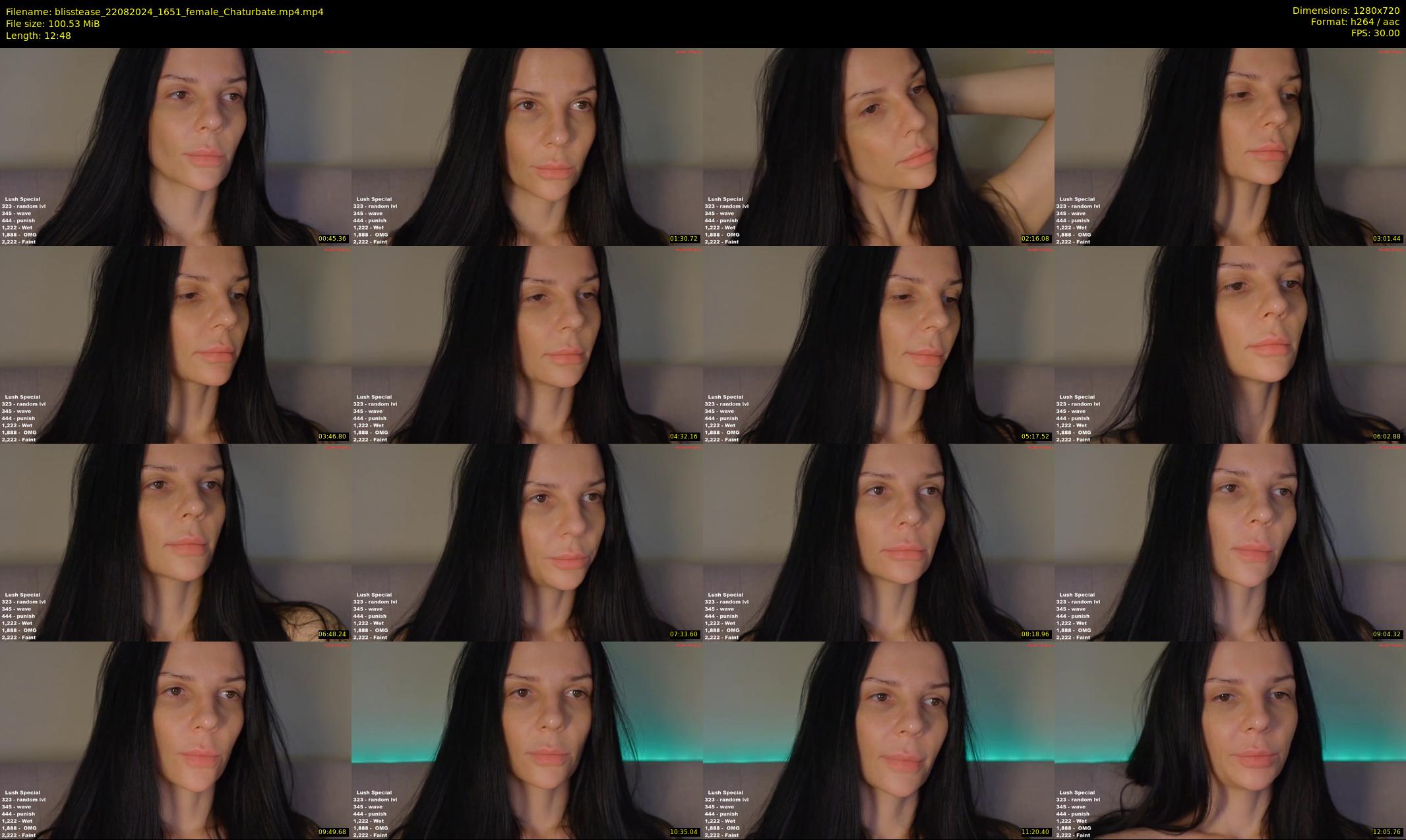 blisstease — 13 minute Chaturbate female cam show recording, 720p, Aug 22, 2024