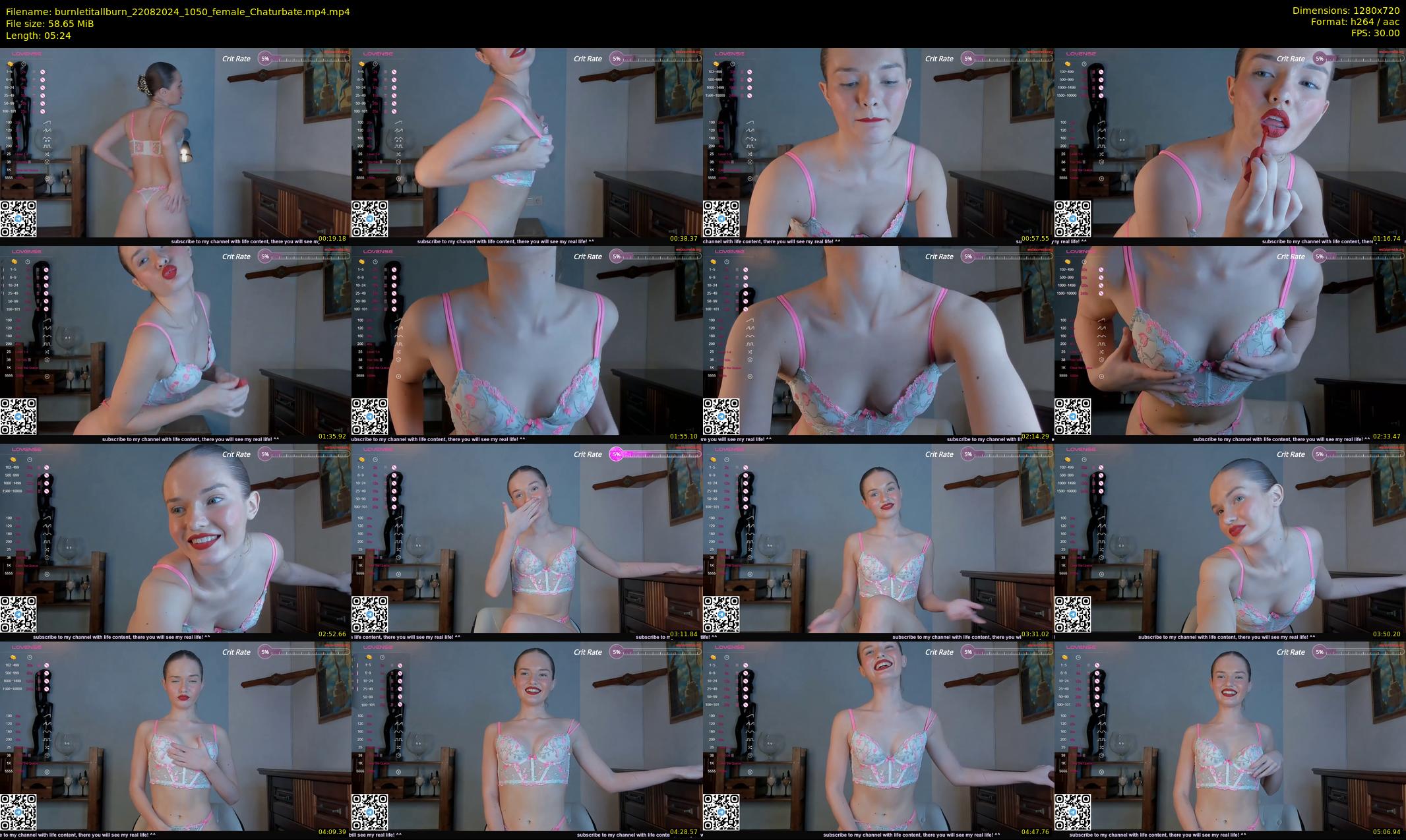 burnletitallburn — 6 minute Chaturbate female cam show recording, 720p, Aug 22, 2024