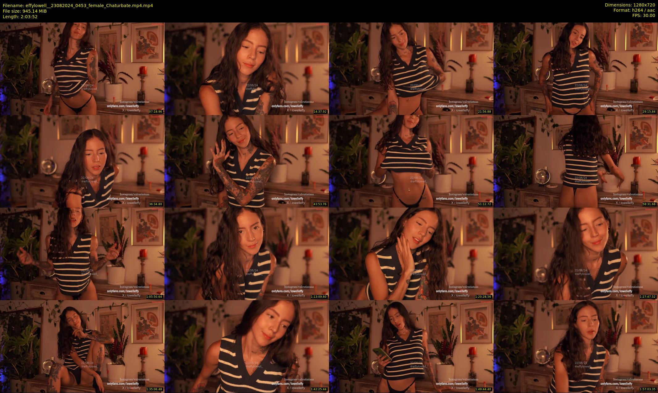 effylowell_ — 124 minute Chaturbate female cam show recording, 720p, Aug 23, 2024