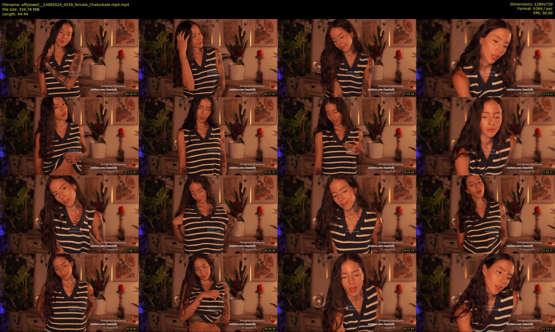 effylowell_ — 45 minute Chaturbate female cam show recording, 720p, Aug 23, 2024