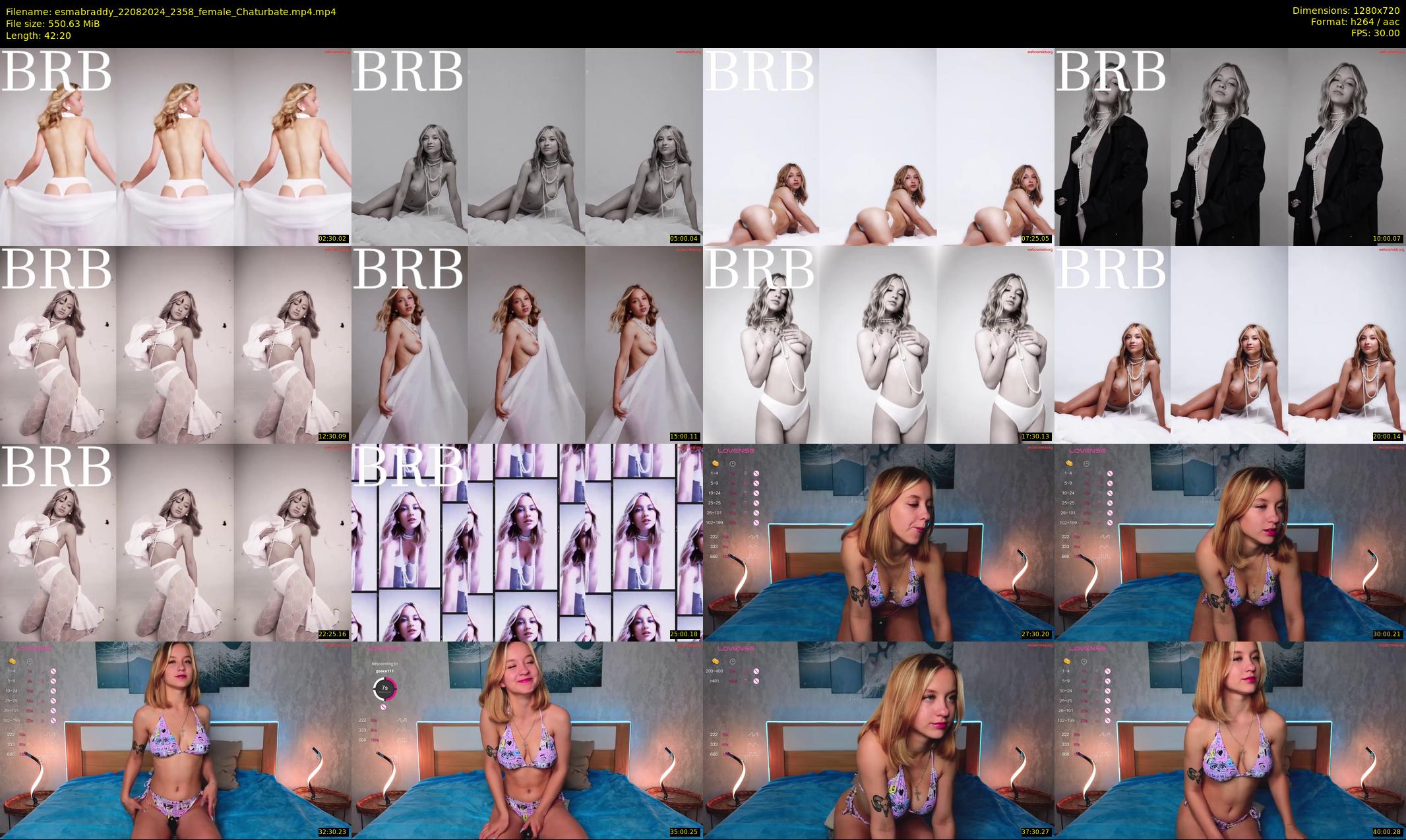 esmabraddy — 43 minute Chaturbate female cam show recording, 720p, Aug 22, 2024