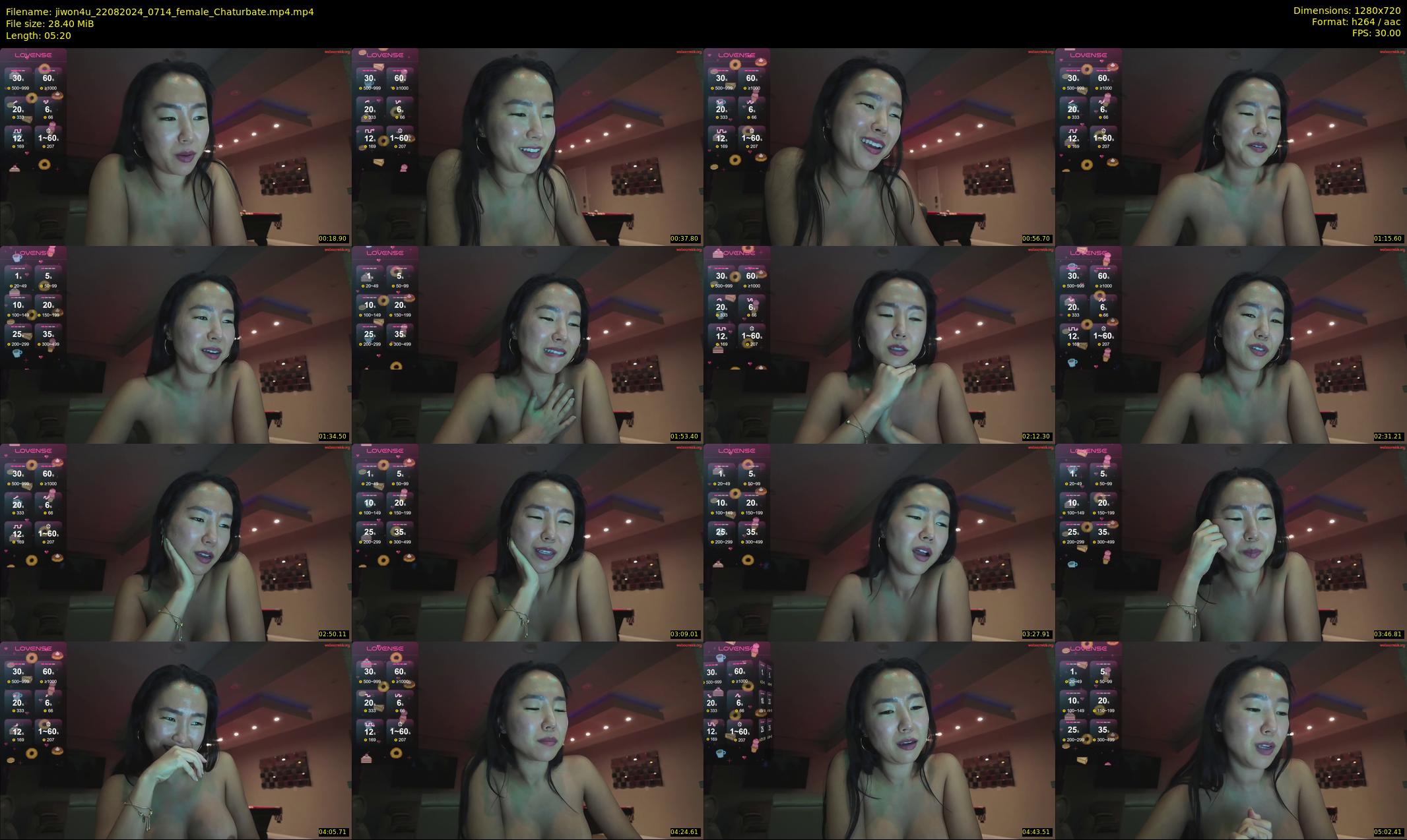 jiwon4u — 6 minute Chaturbate female cam show recording, 720p, Aug 22, 2024
