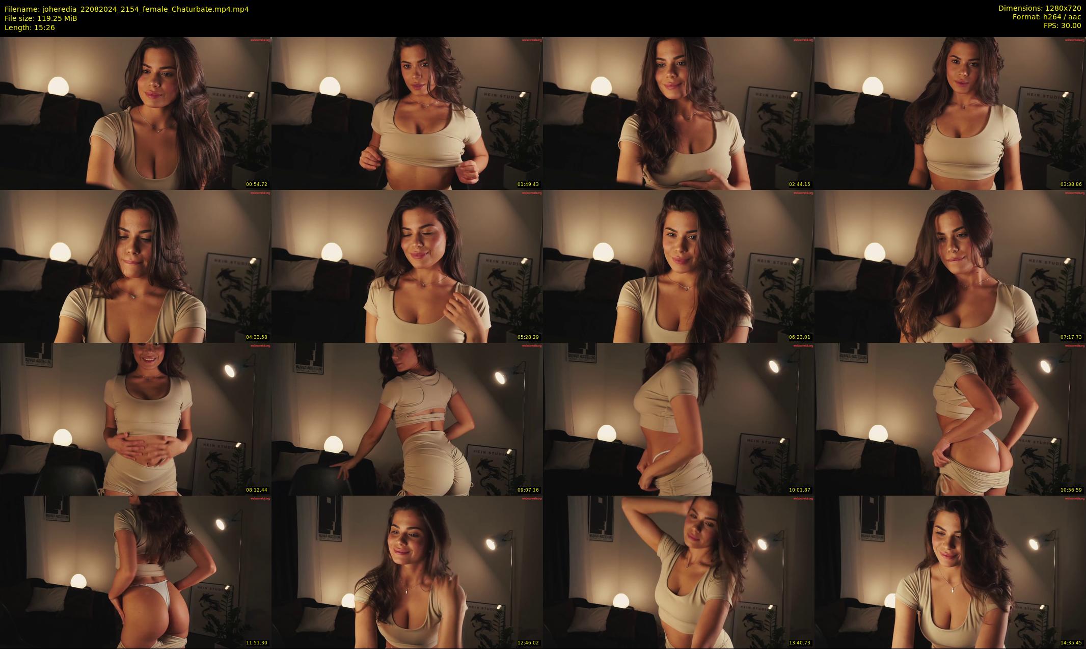 joheredia — 16 minute Chaturbate female cam show recording, 720p, Aug 22, 2024