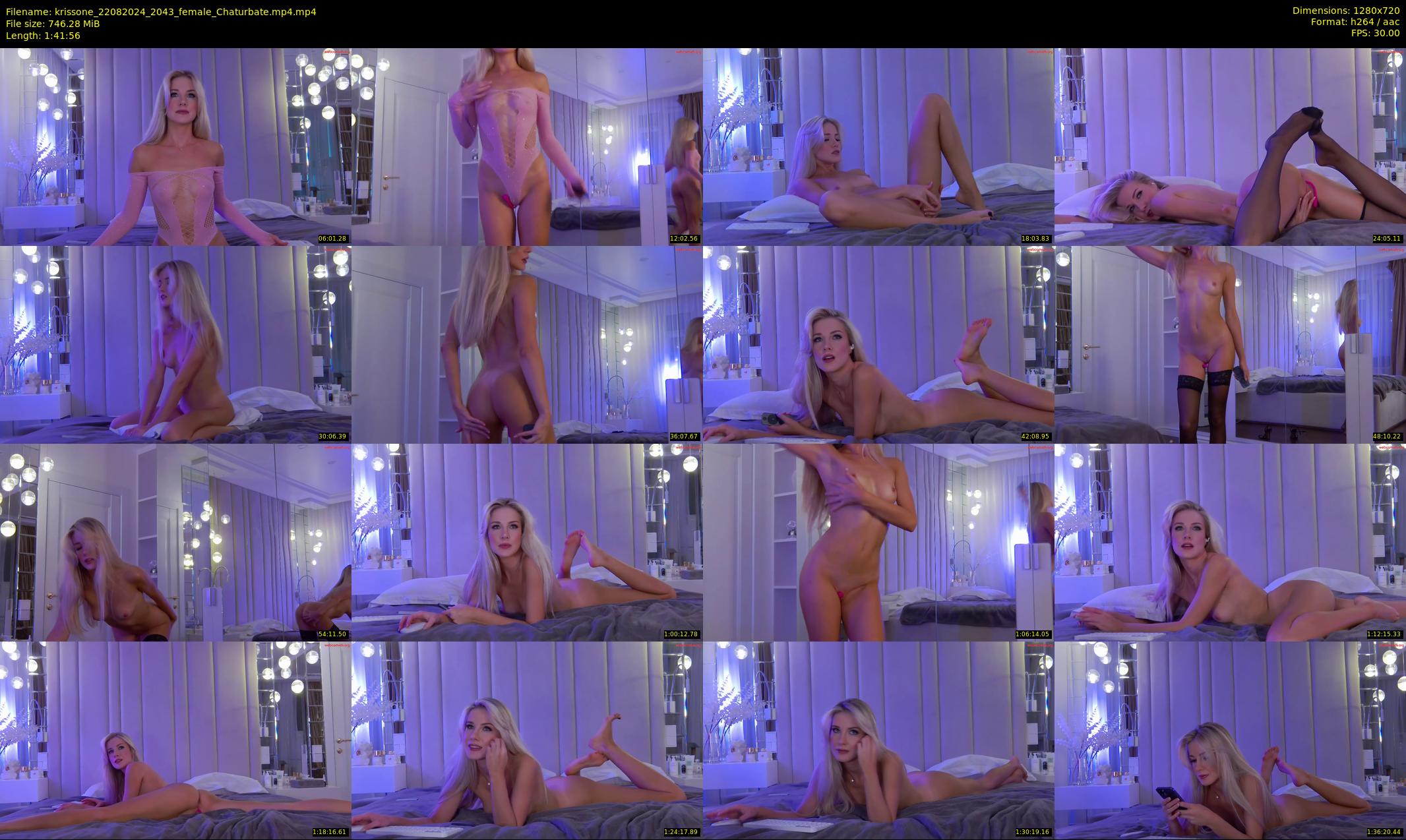 krissone — 102 minute Chaturbate female cam show recording, 720p, Aug 22, 2024