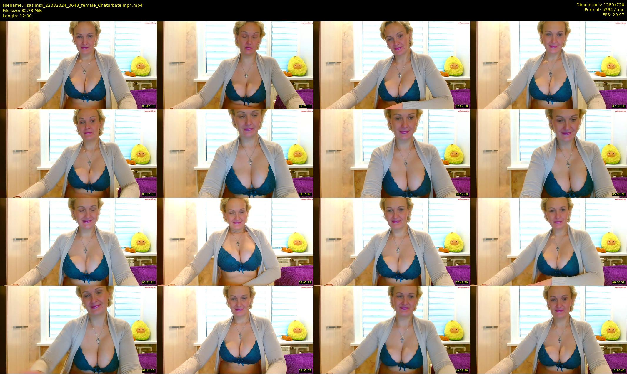 lisasimsx — 12 minute Chaturbate female cam show recording, 720p, Aug 22, 2024