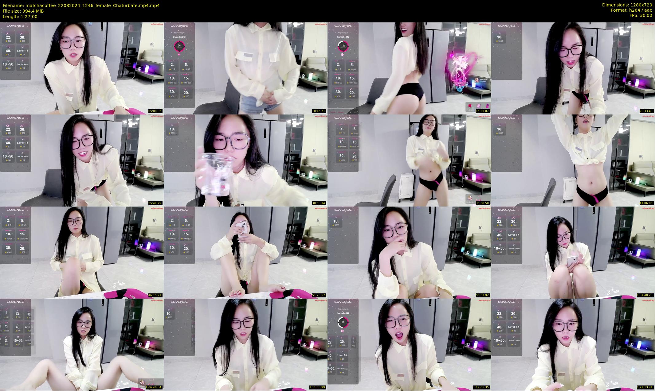 matchacoffee — 87 minute Chaturbate female cam show recording, 720p, Aug 22, 2024