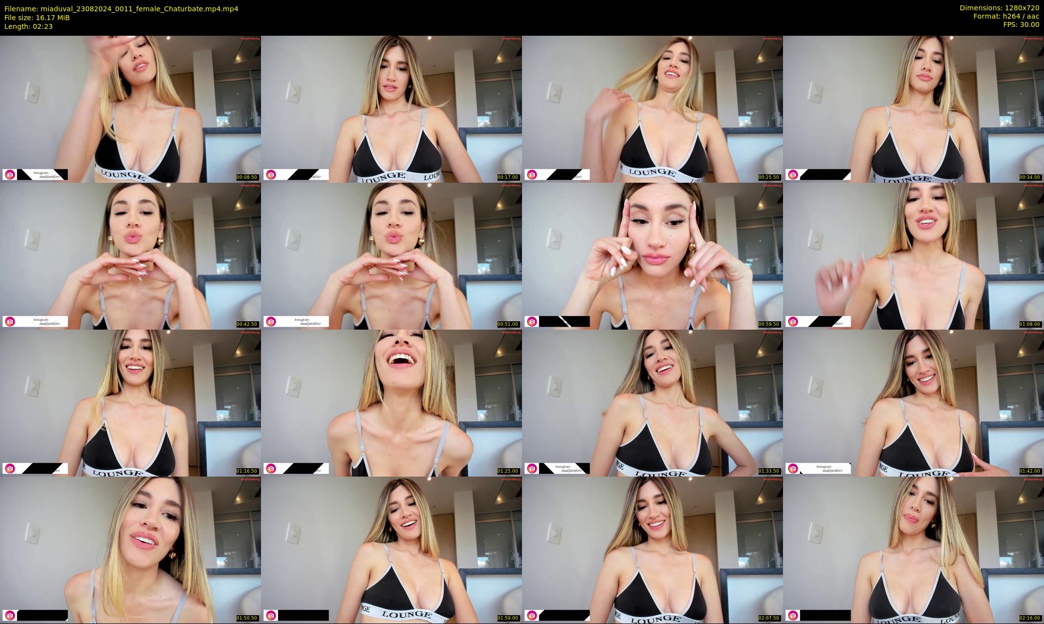miaduval — 3 minute Chaturbate female cam show recording, 720p, Aug 23, 2024