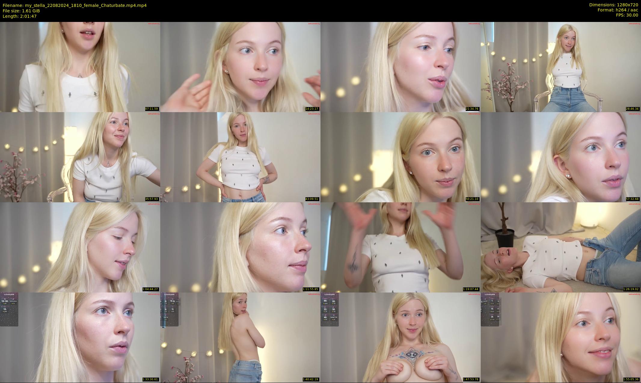 my_stella — 122 minute Chaturbate female cam show recording, 720p, Aug 22, 2024