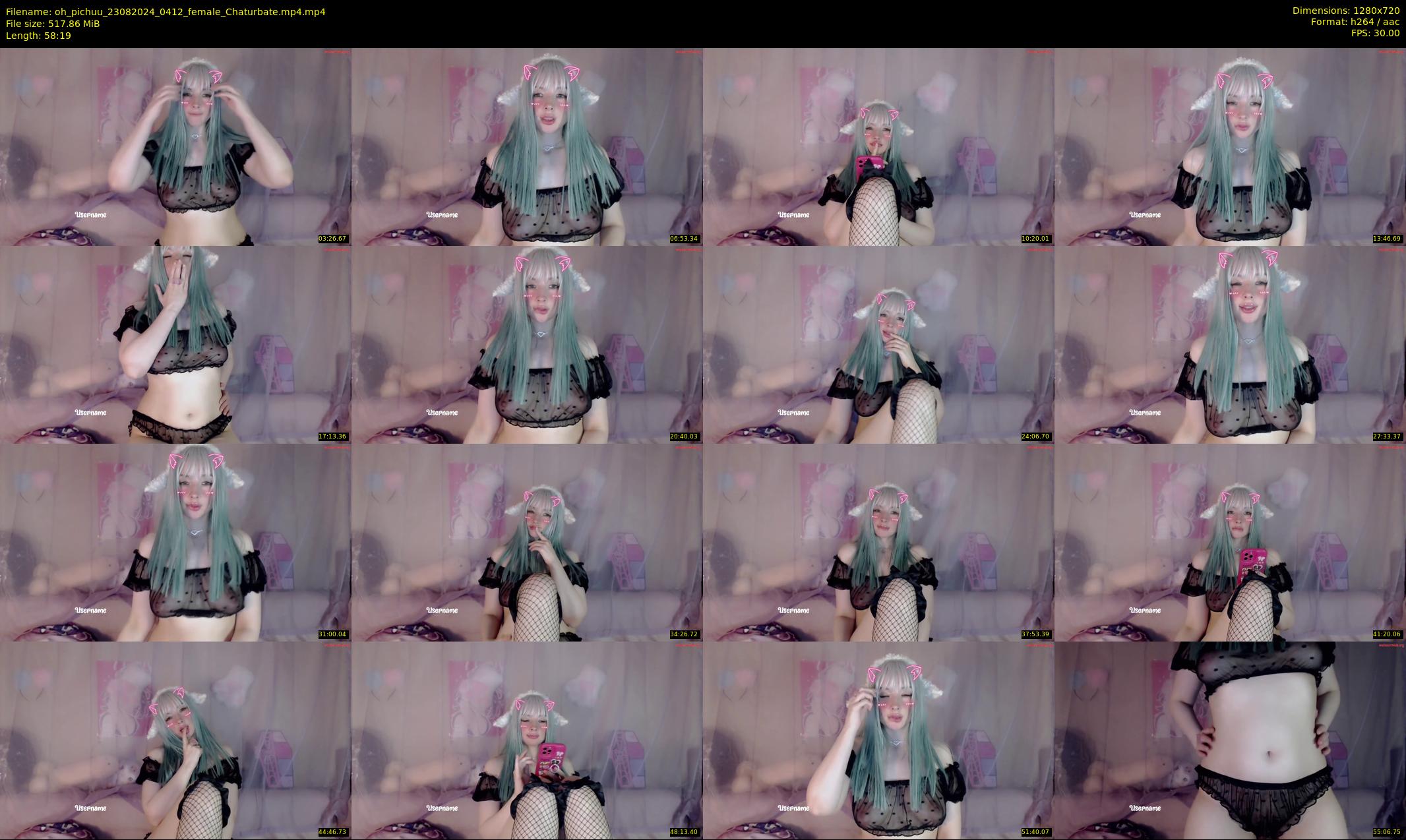 oh_pichuu — 59 minute Chaturbate female cam show recording, 720p, Aug 23, 2024