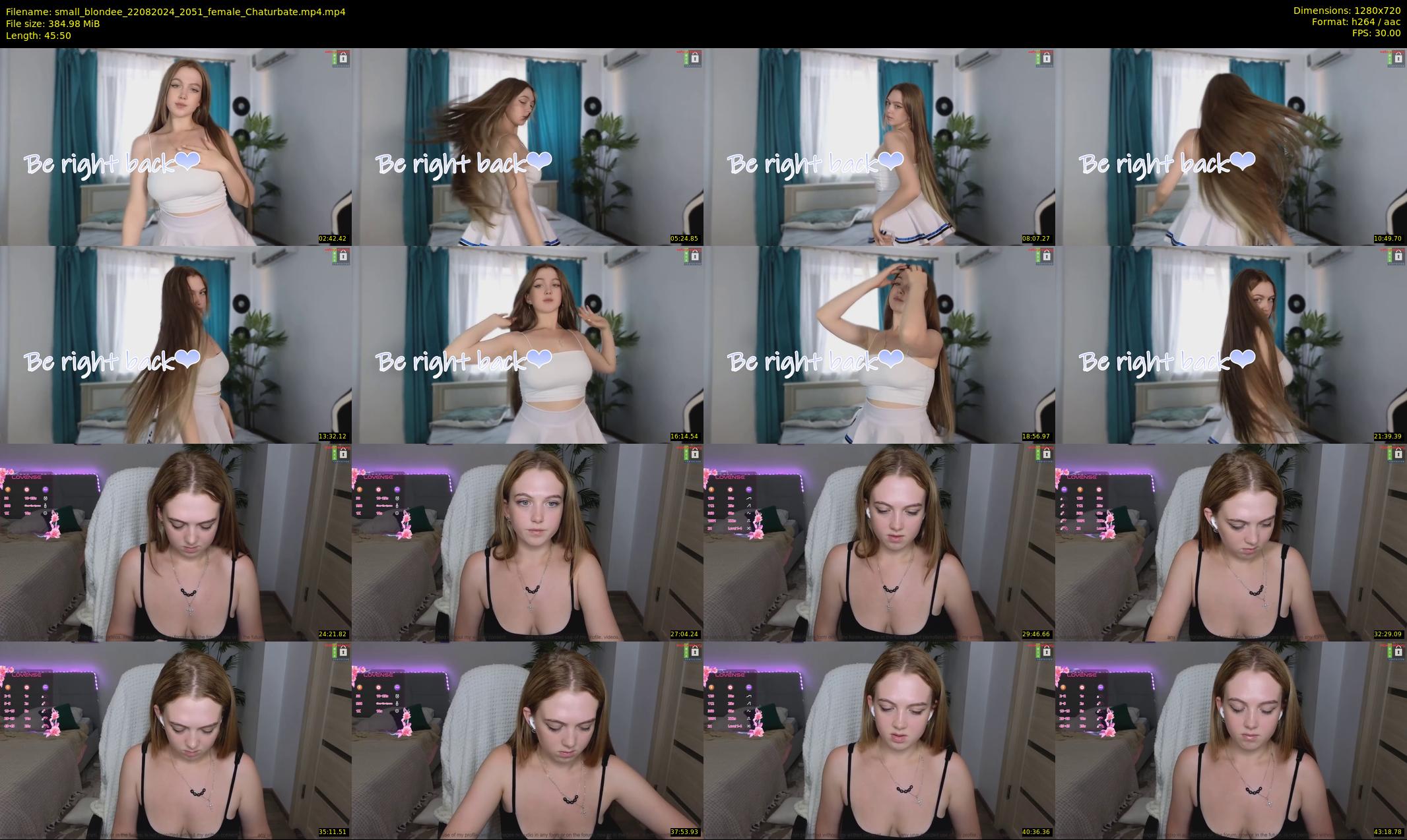 small_blondee — 46 minute Chaturbate female cam show recording, 720p, Aug 22, 2024