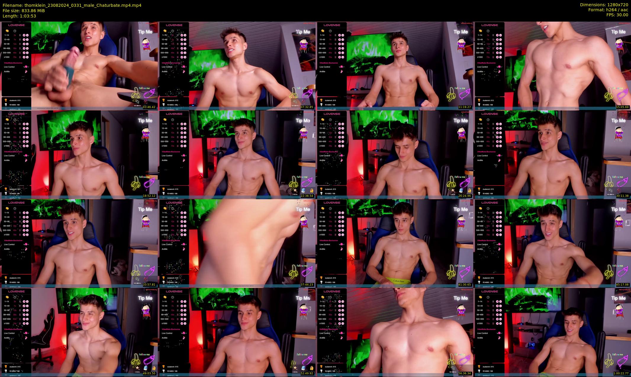 thomklein — 64 minute Chaturbate male cam show recording, 720p, Aug 23, 2024